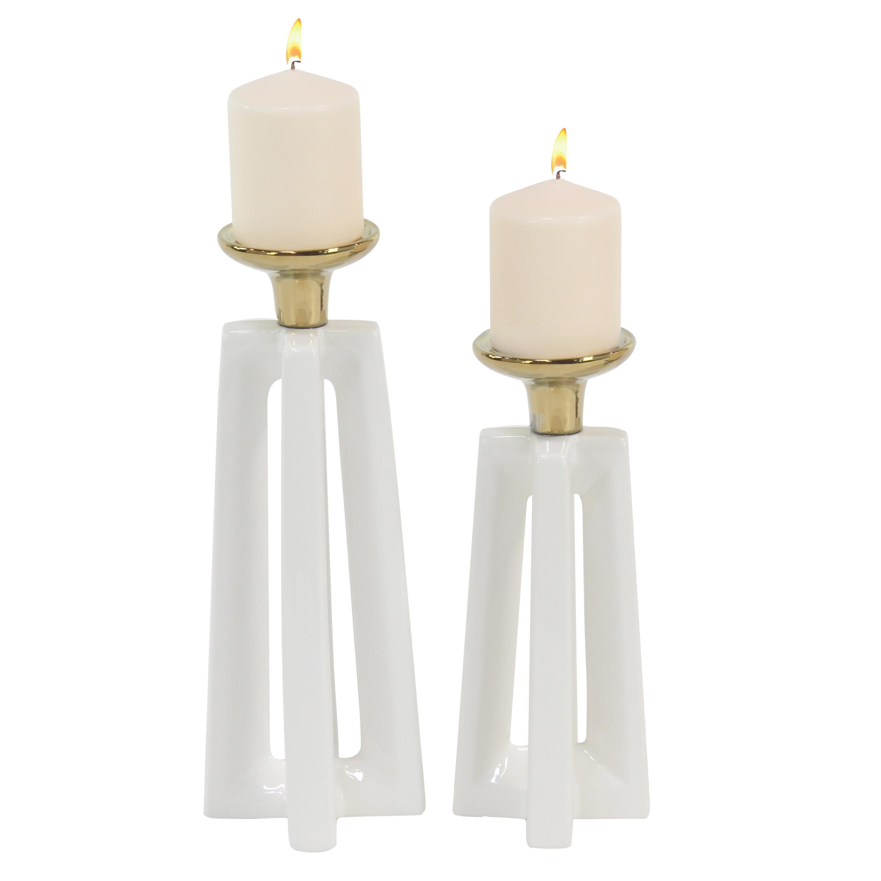 CosmoLiving by Cosmopolitan Candle Holder (Set Of 2), , large