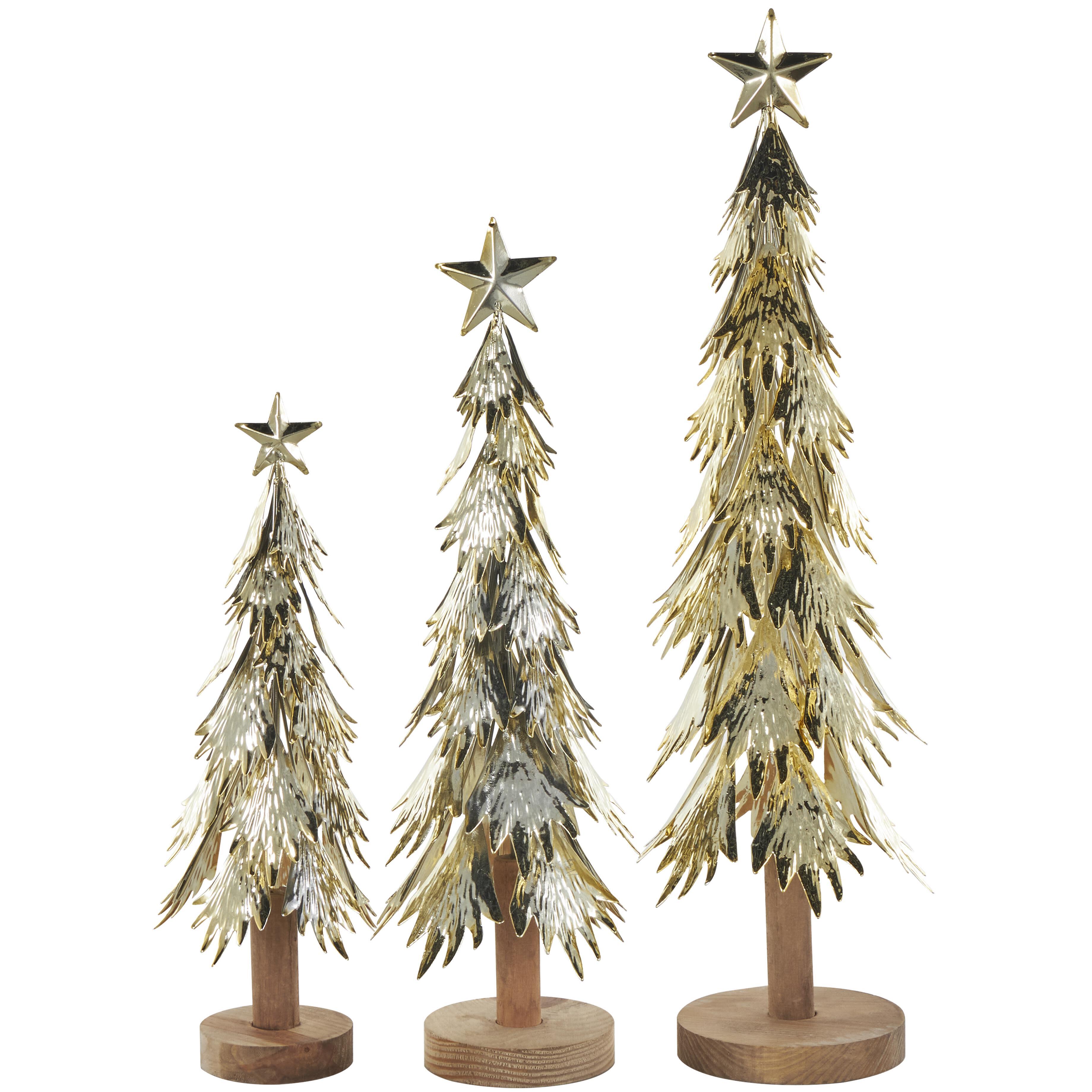 Bayberry Lane Decorative Christmas Tree Sculpture (Set of 3), , large