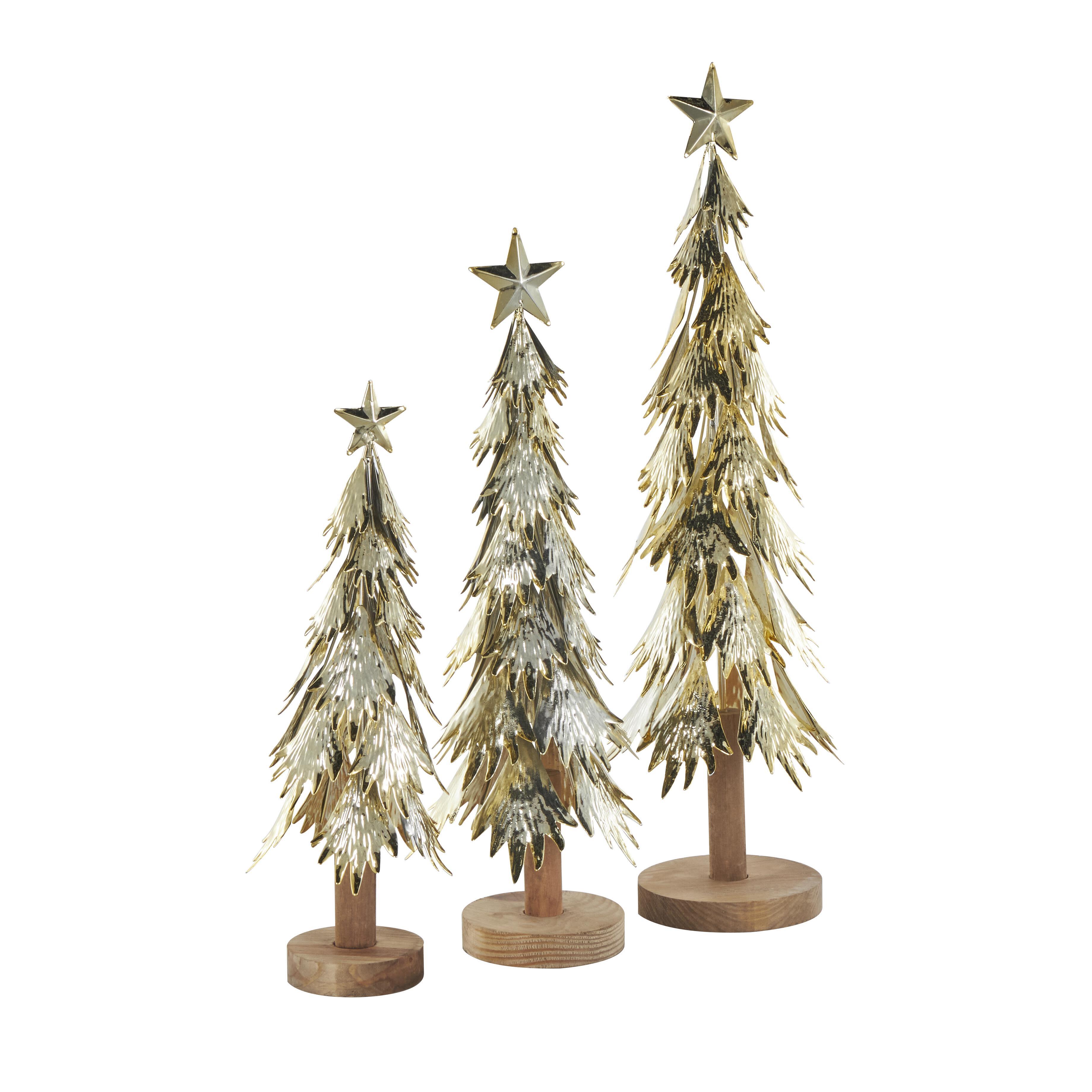 Bayberry Lane Decorative Christmas Tree Sculpture (Set of 3), , large
