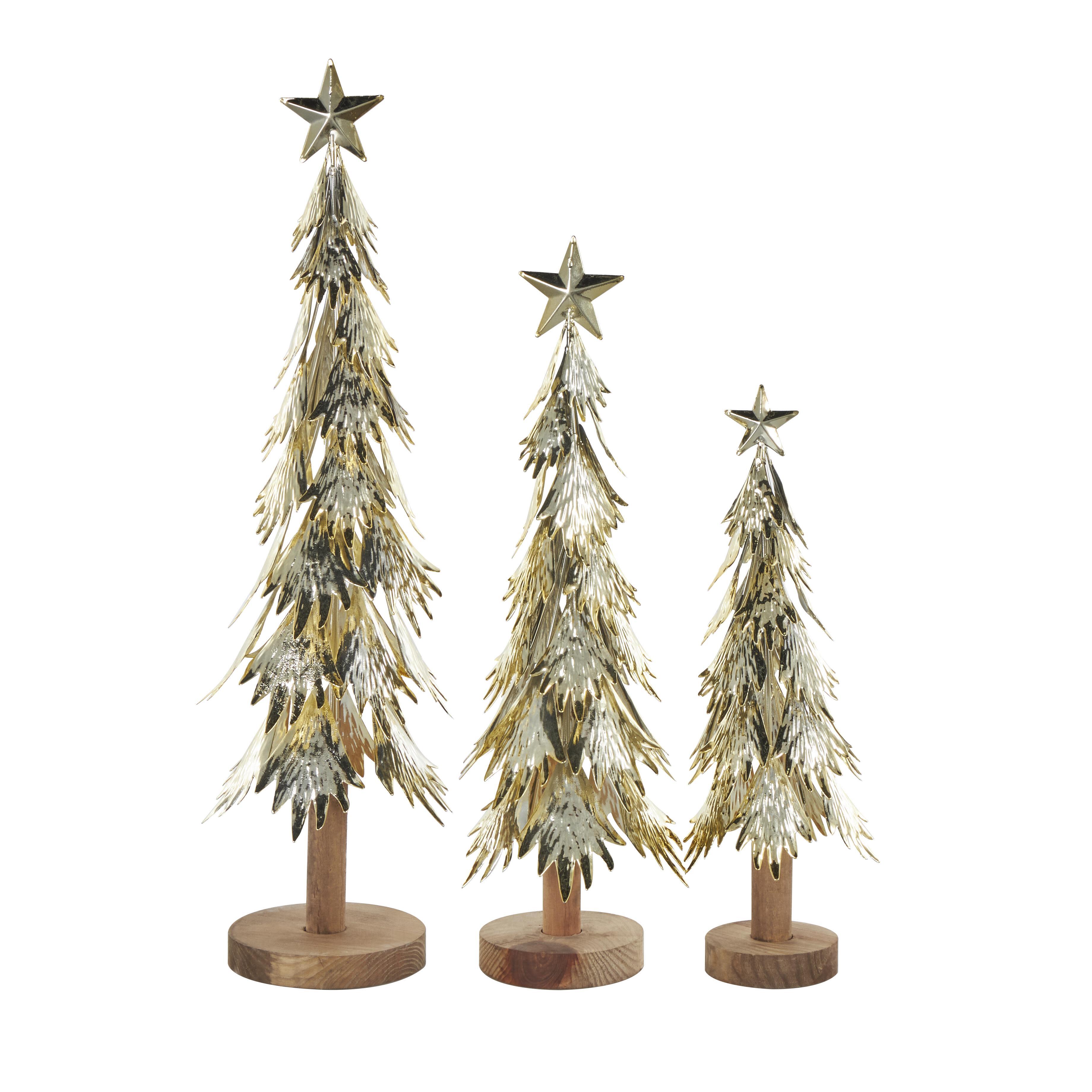 Bayberry Lane Decorative Christmas Tree Sculpture (Set of 3), , large
