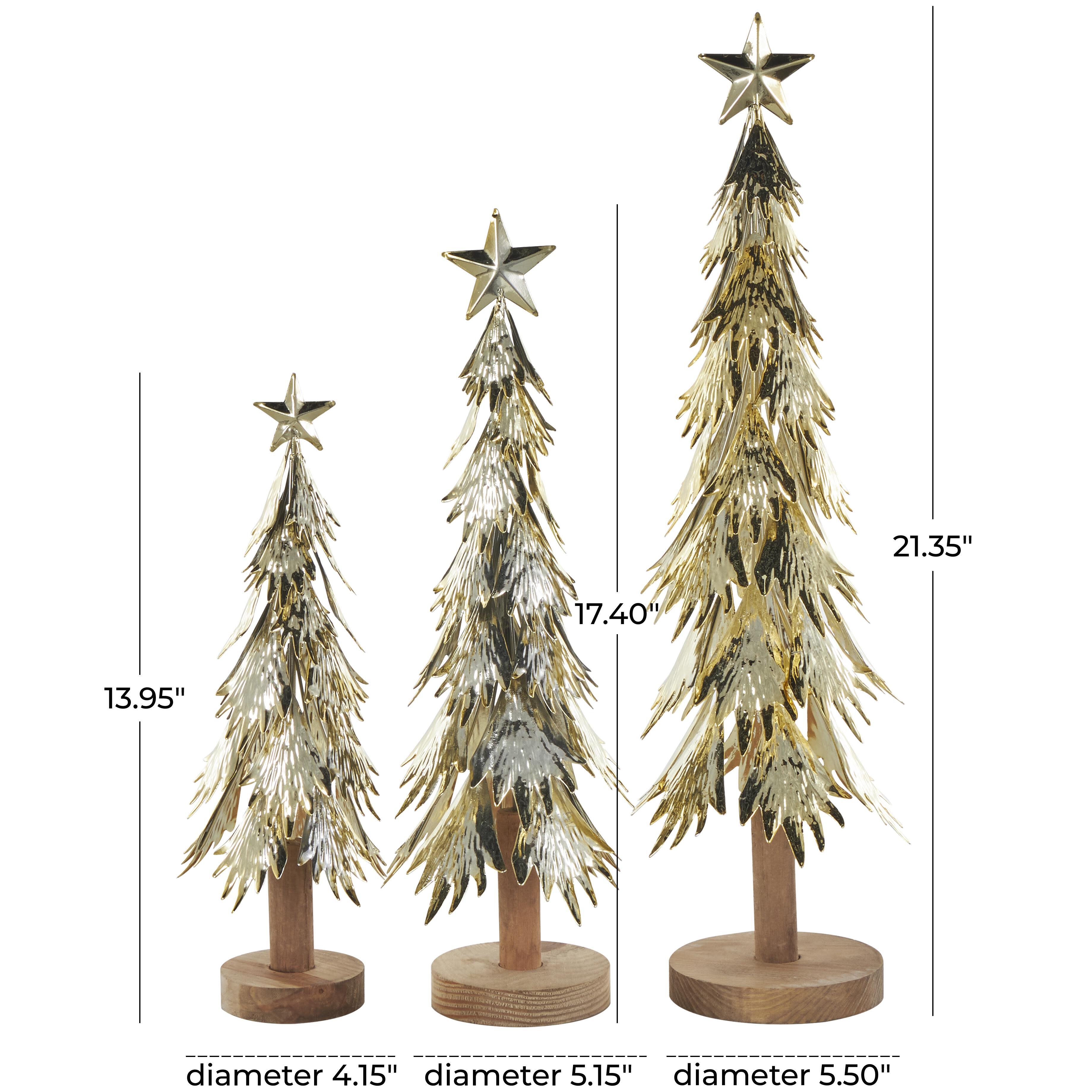 Bayberry Lane Decorative Christmas Tree Sculpture (Set of 3), , large