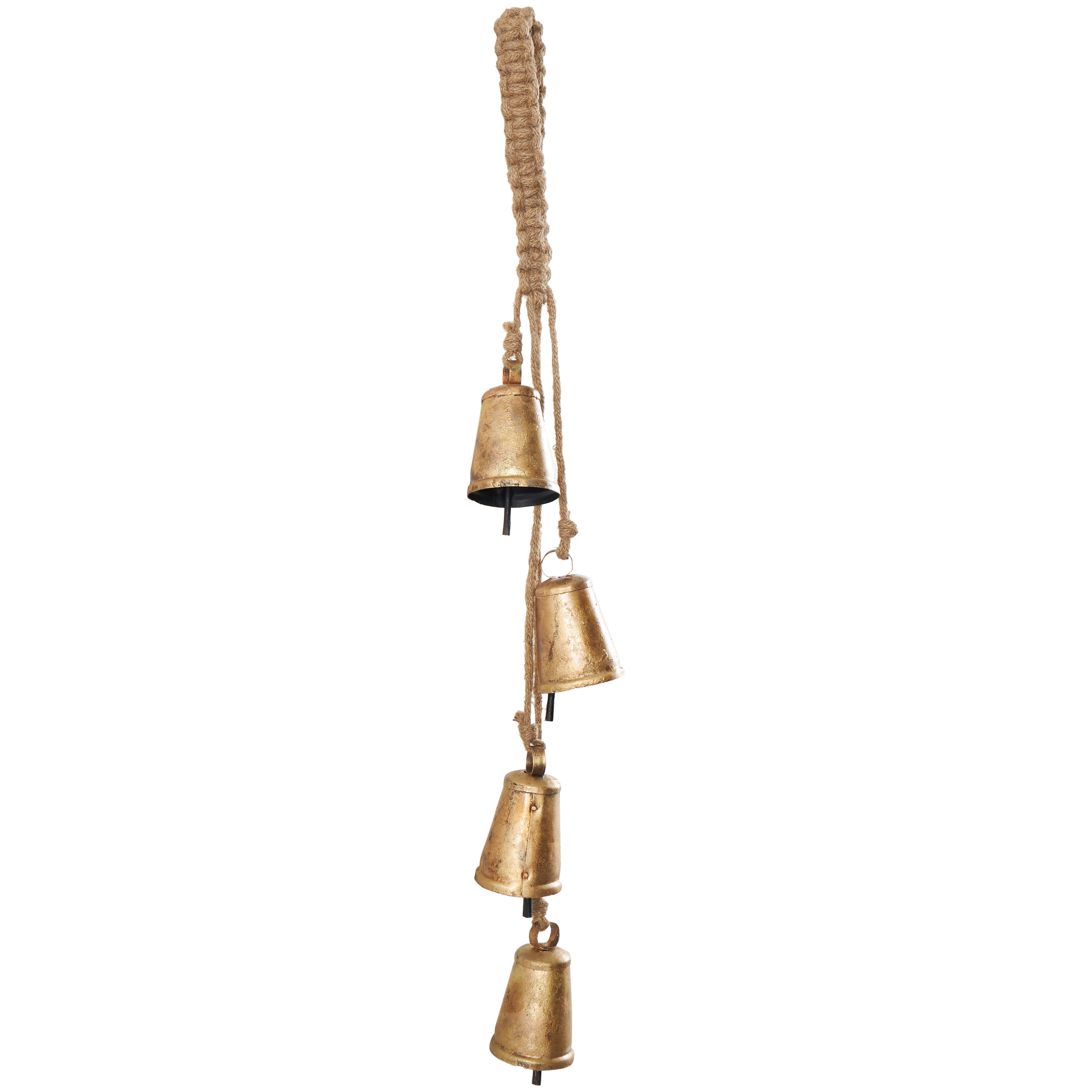 Bayberry Lane 4 Bells on Hanging Rope, , large