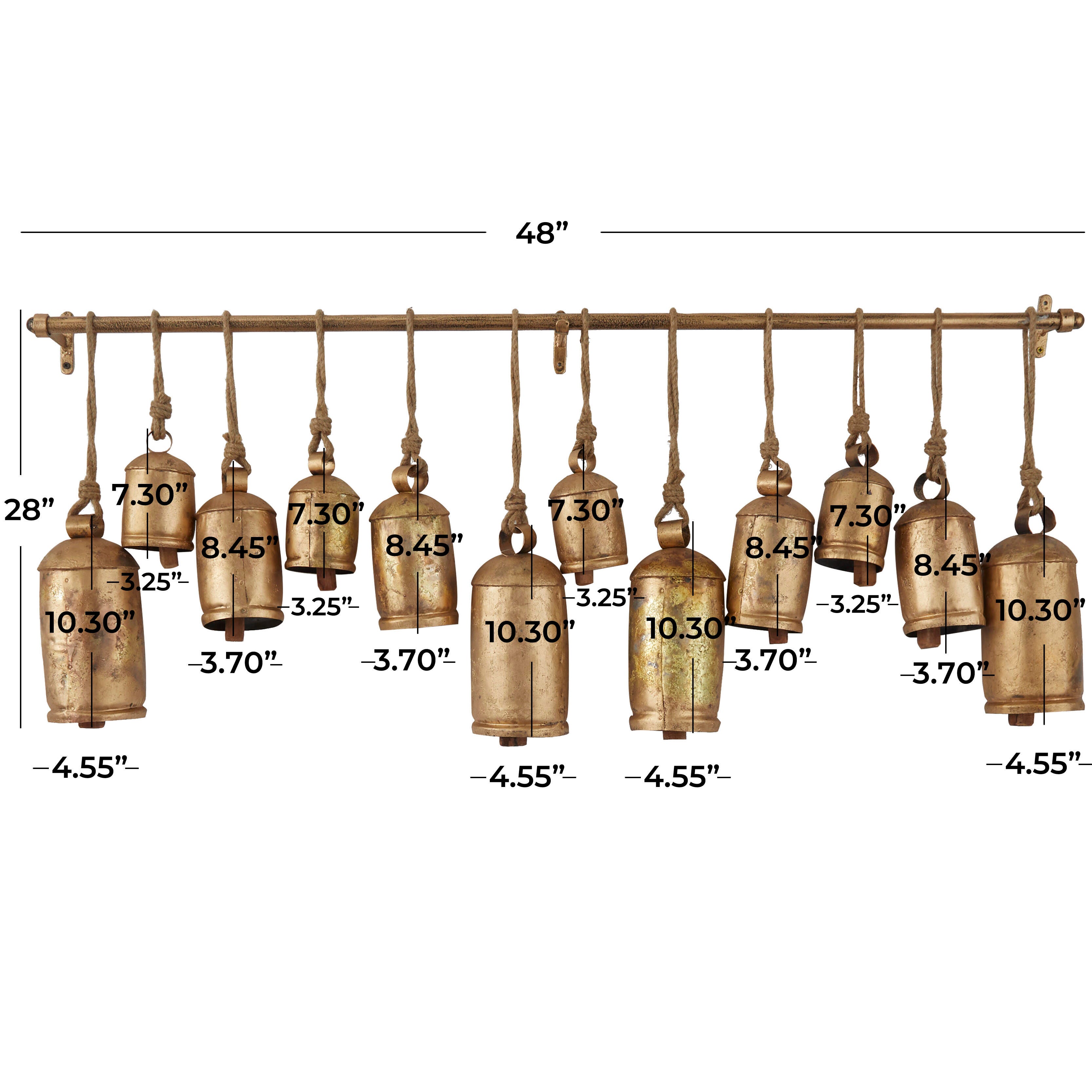 Bayberry Lane Cow Bells with 12 Bells and Rod, , large