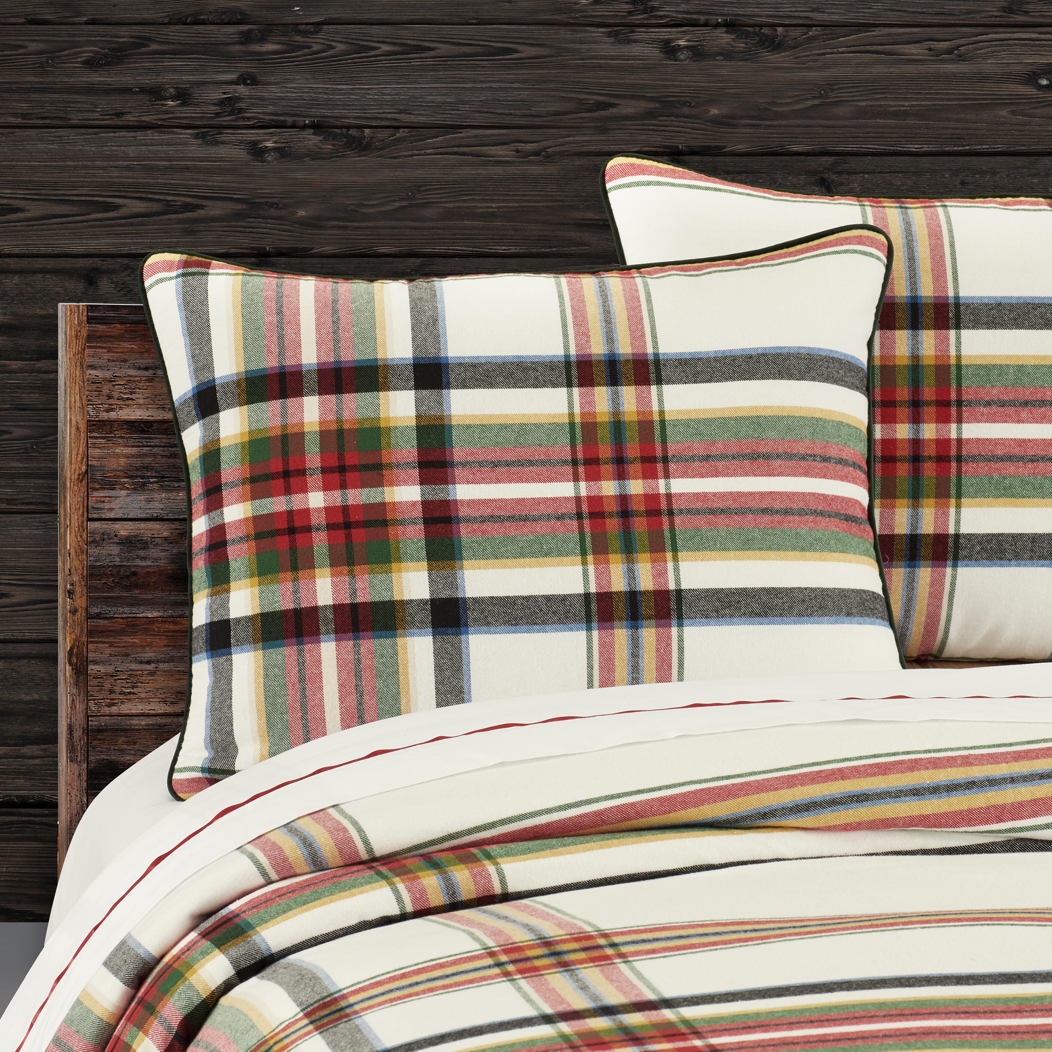 J. Queen New York Christopher Plaid Full/Queen Duvet Cover 3Pc. Set, Red, large