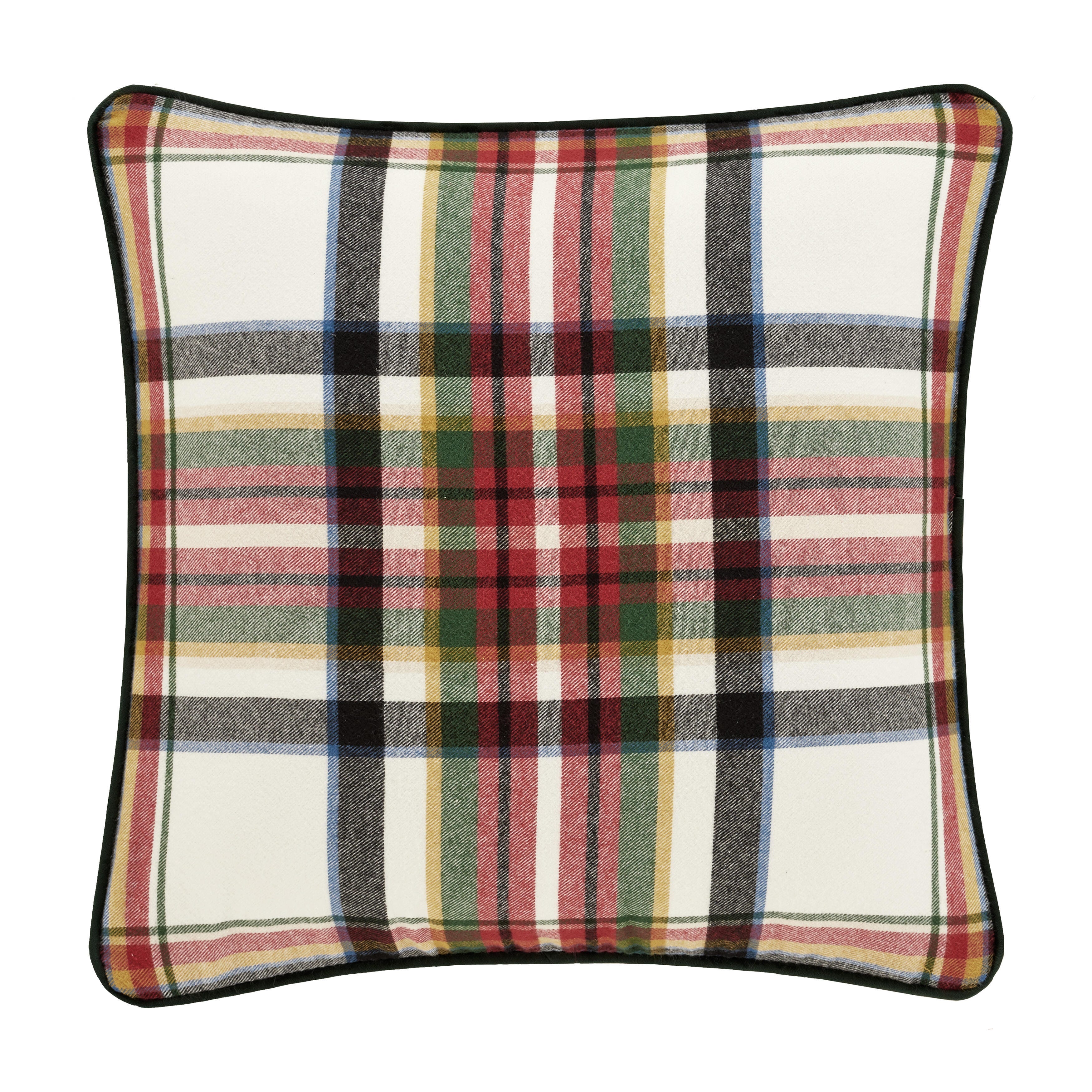 J. Queen New York Christopher Plaid Square Decorative Throw Pillow, , large