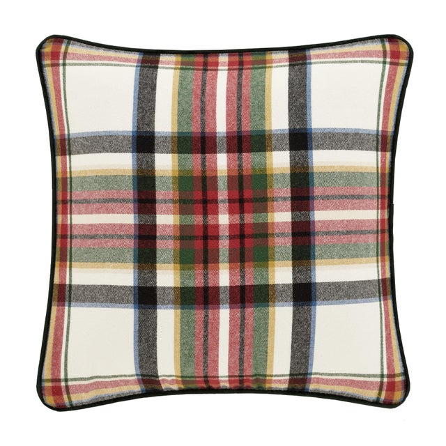 J. Queen New York Christopher Plaid Square Decorative Throw Pillow