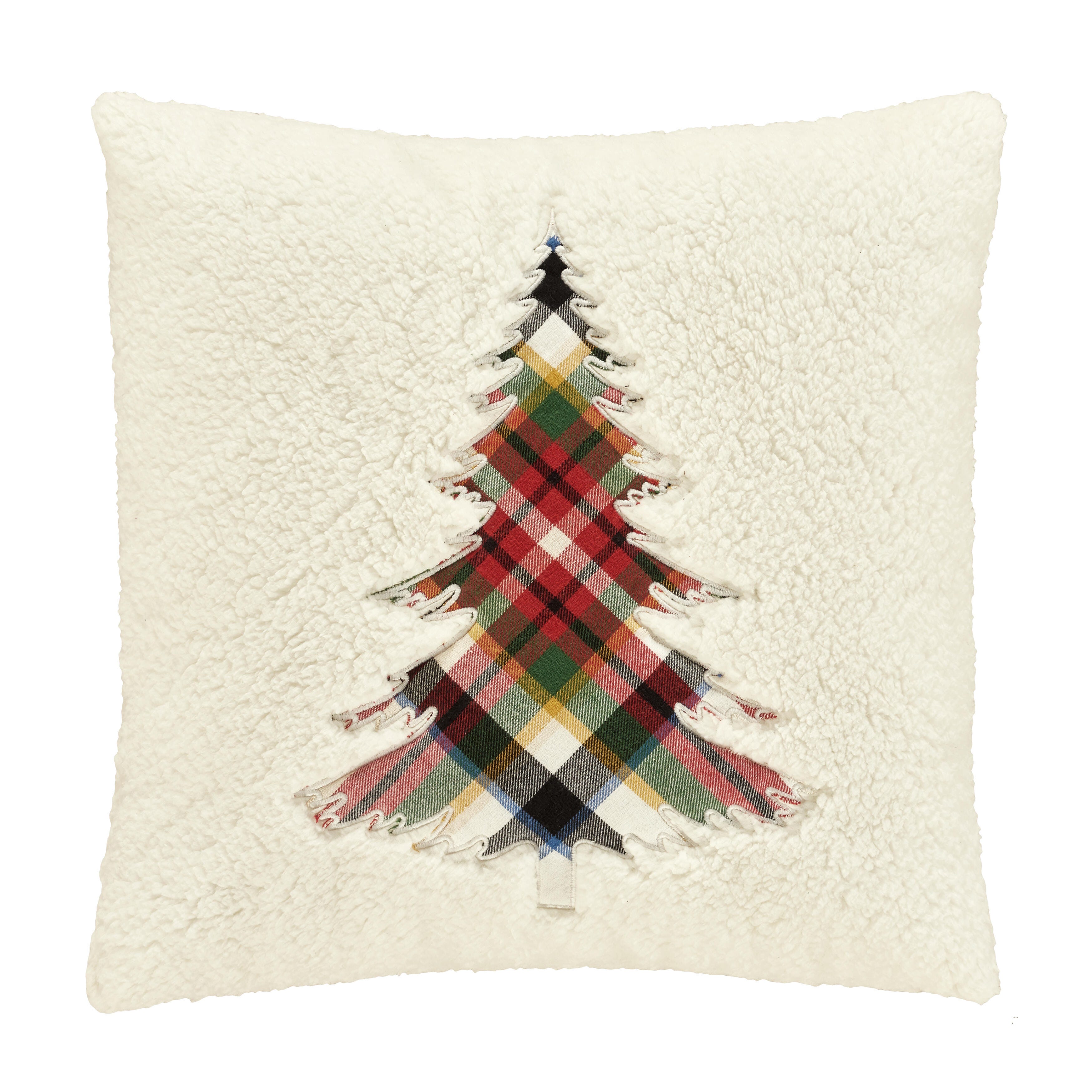 J. Queen New York Christopher Plaid Square Embellished Decorative Throw Pillow, , large
