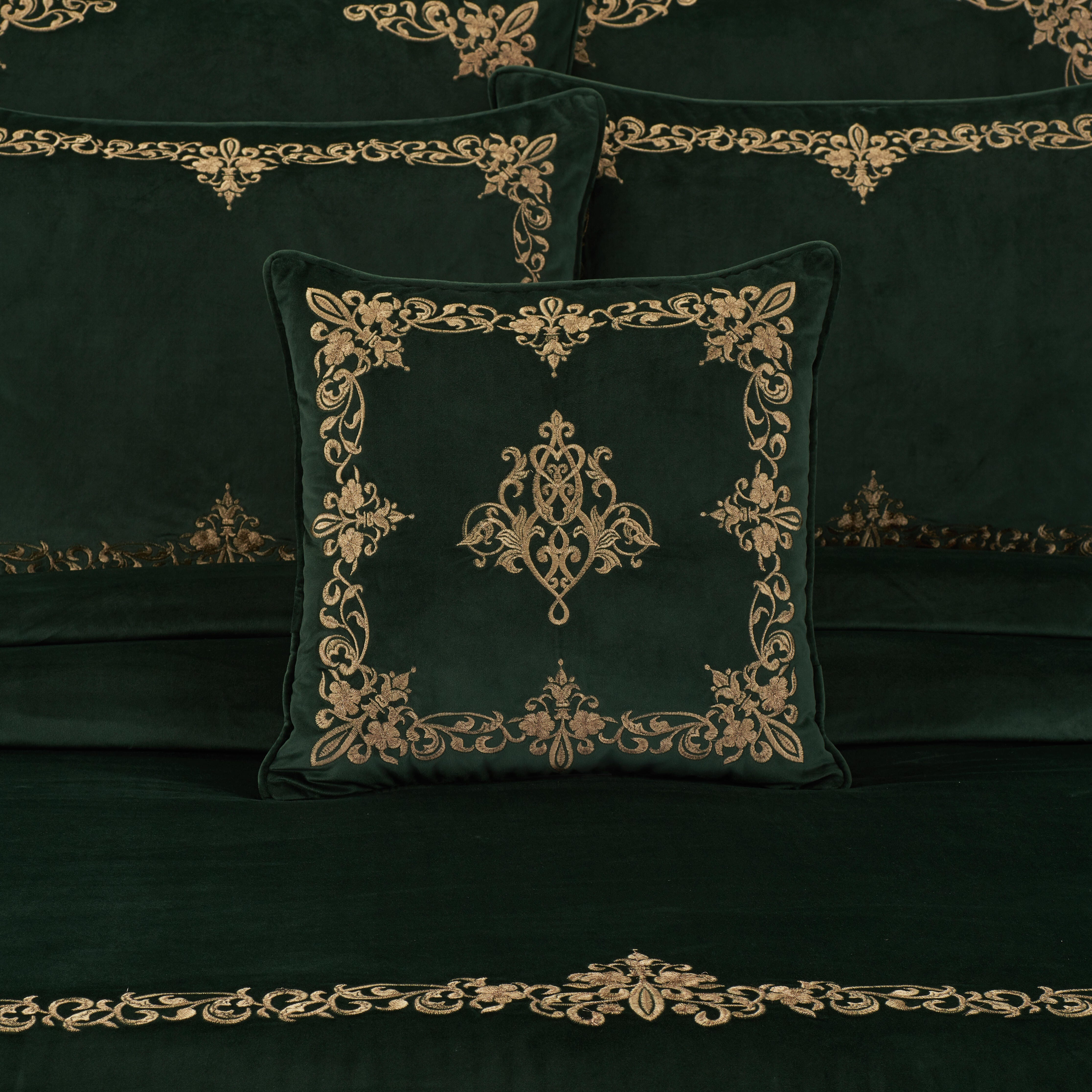 J. Queen New York Noelle Evergreen Square Decorative Throw Pillow, , rollover