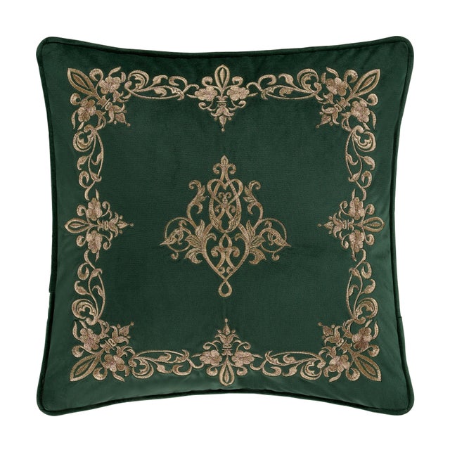 J. Queen New York Noelle Evergreen Square Decorative Throw Pillow