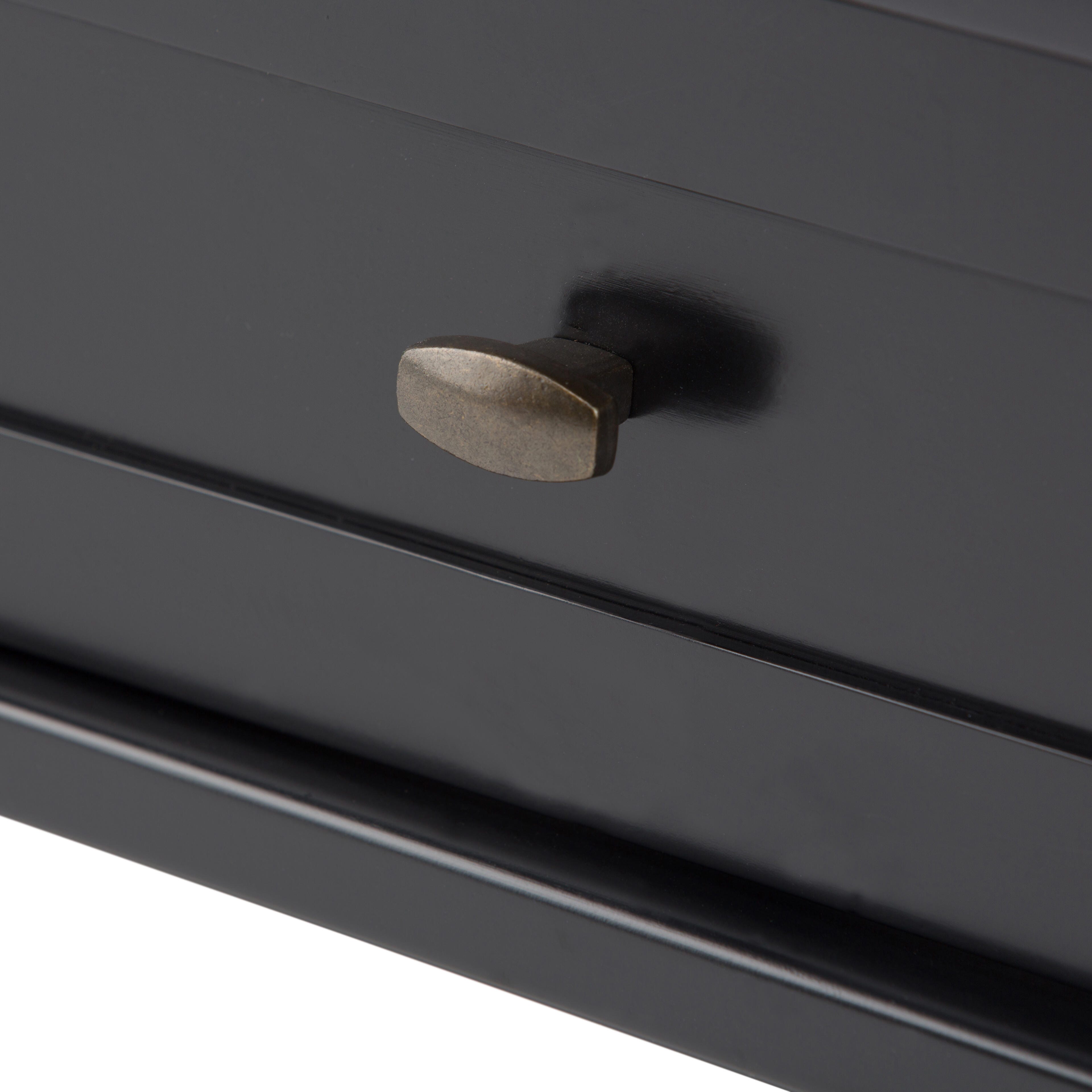 Simpli Home Warm Shaker End Table, Black, large