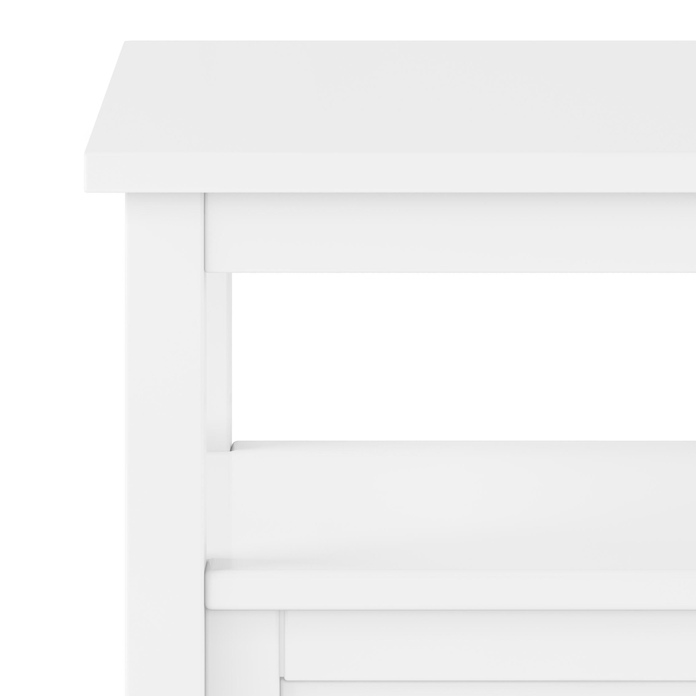 Simpli Home Warm Shaker End Table, White, large