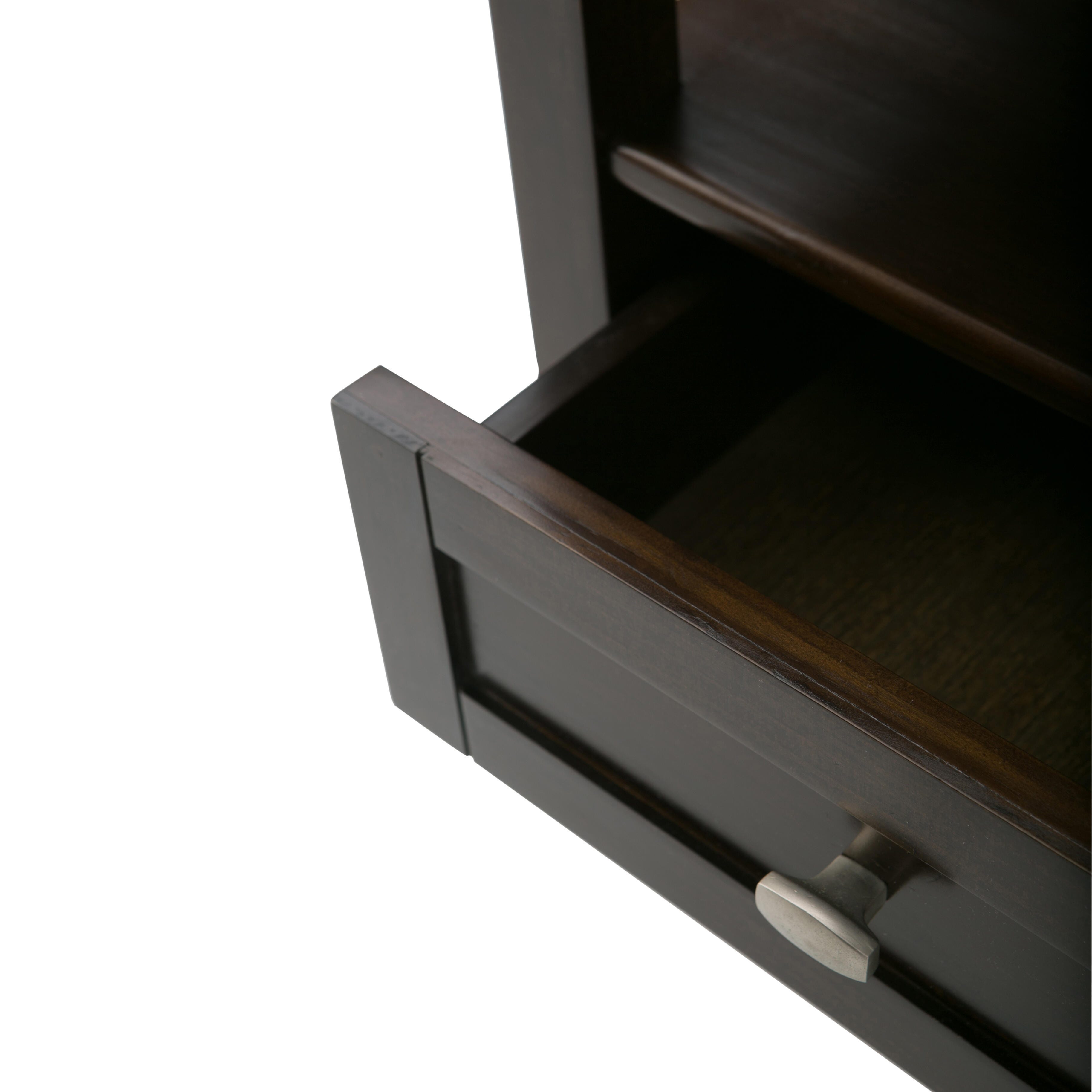 Simpli Home Warm Shaker End Table, Tobacco Brown, large