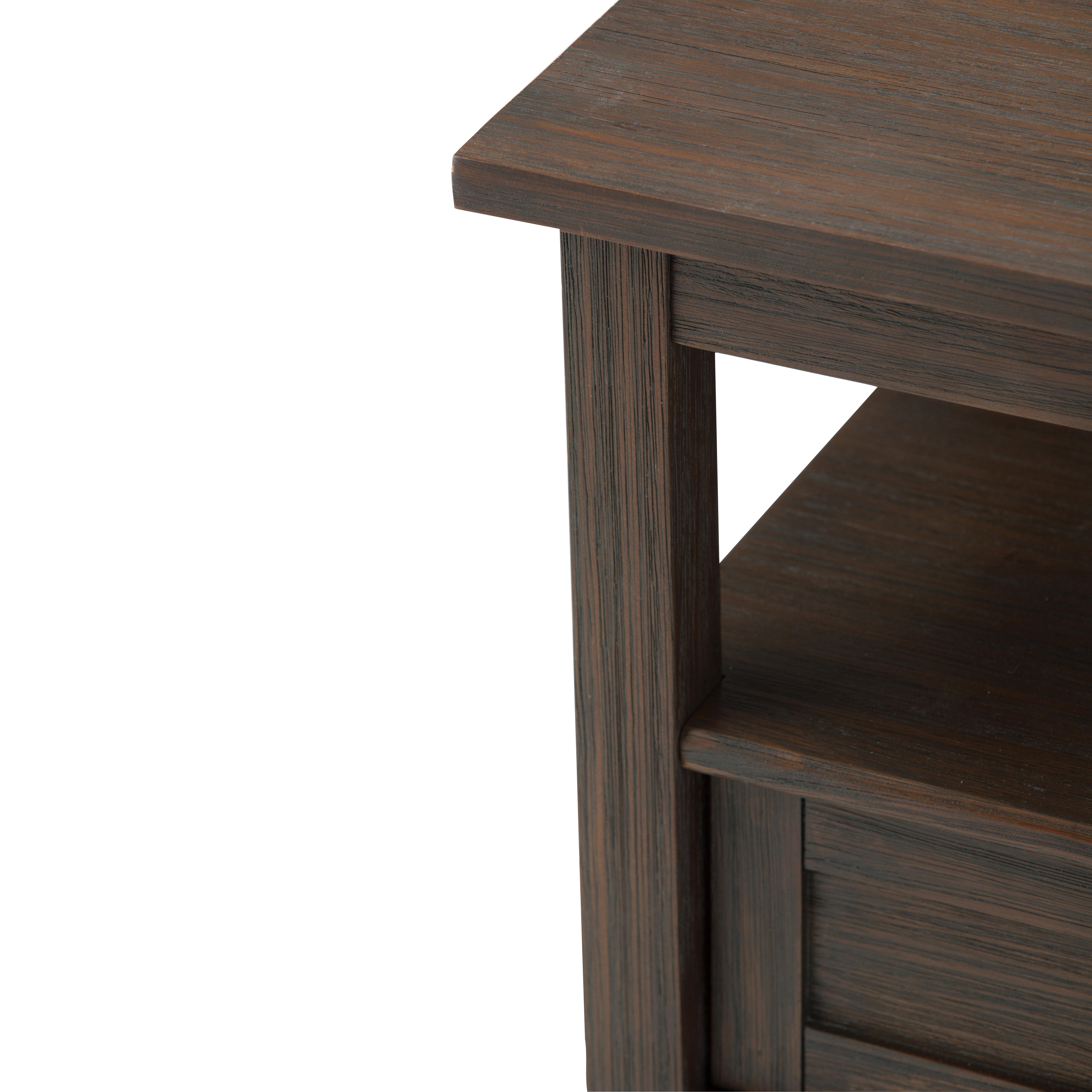 Simpli Home Warm Shaker End Table, Farmhouse Brown, large