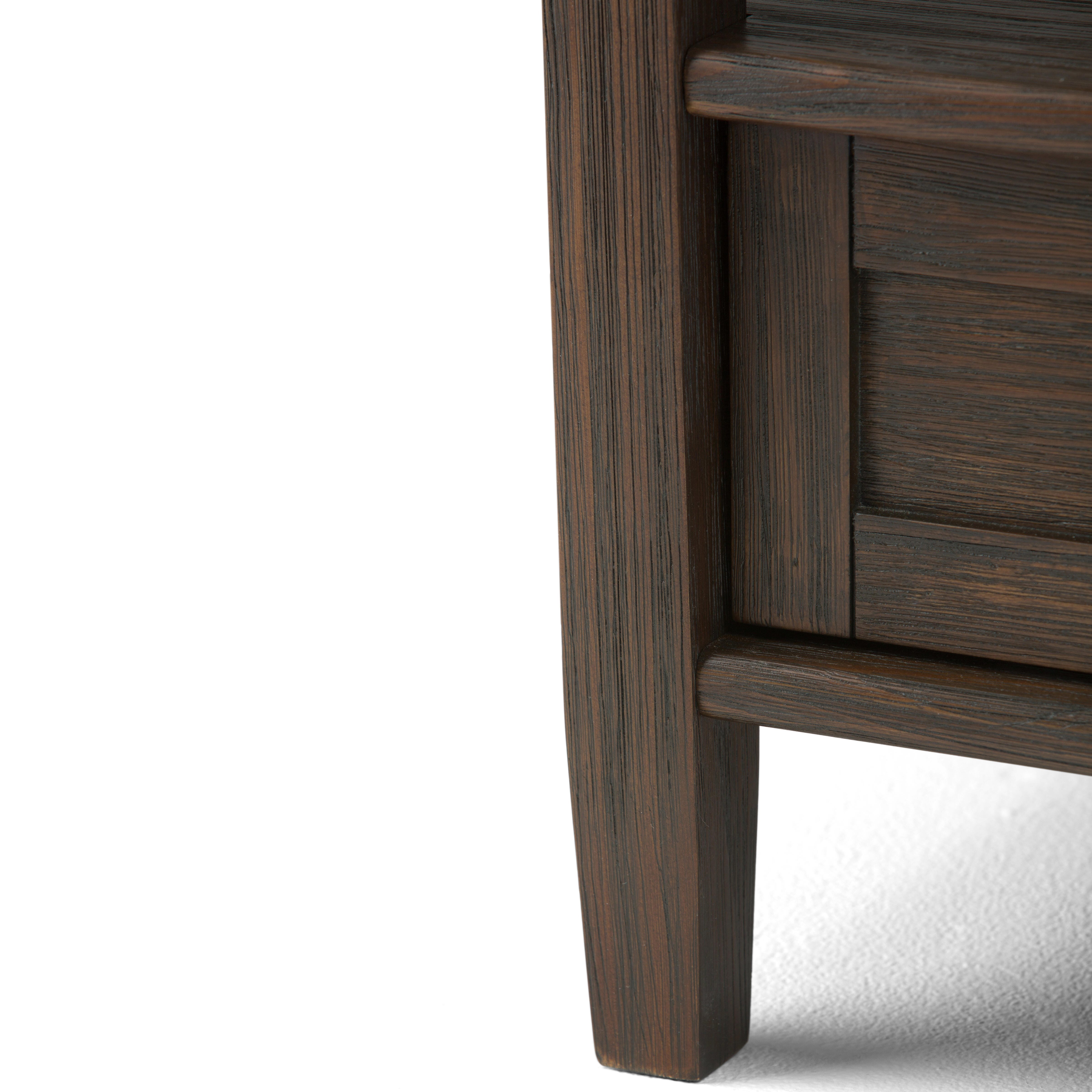 Simpli Home Warm Shaker End Table, Farmhouse Brown, large