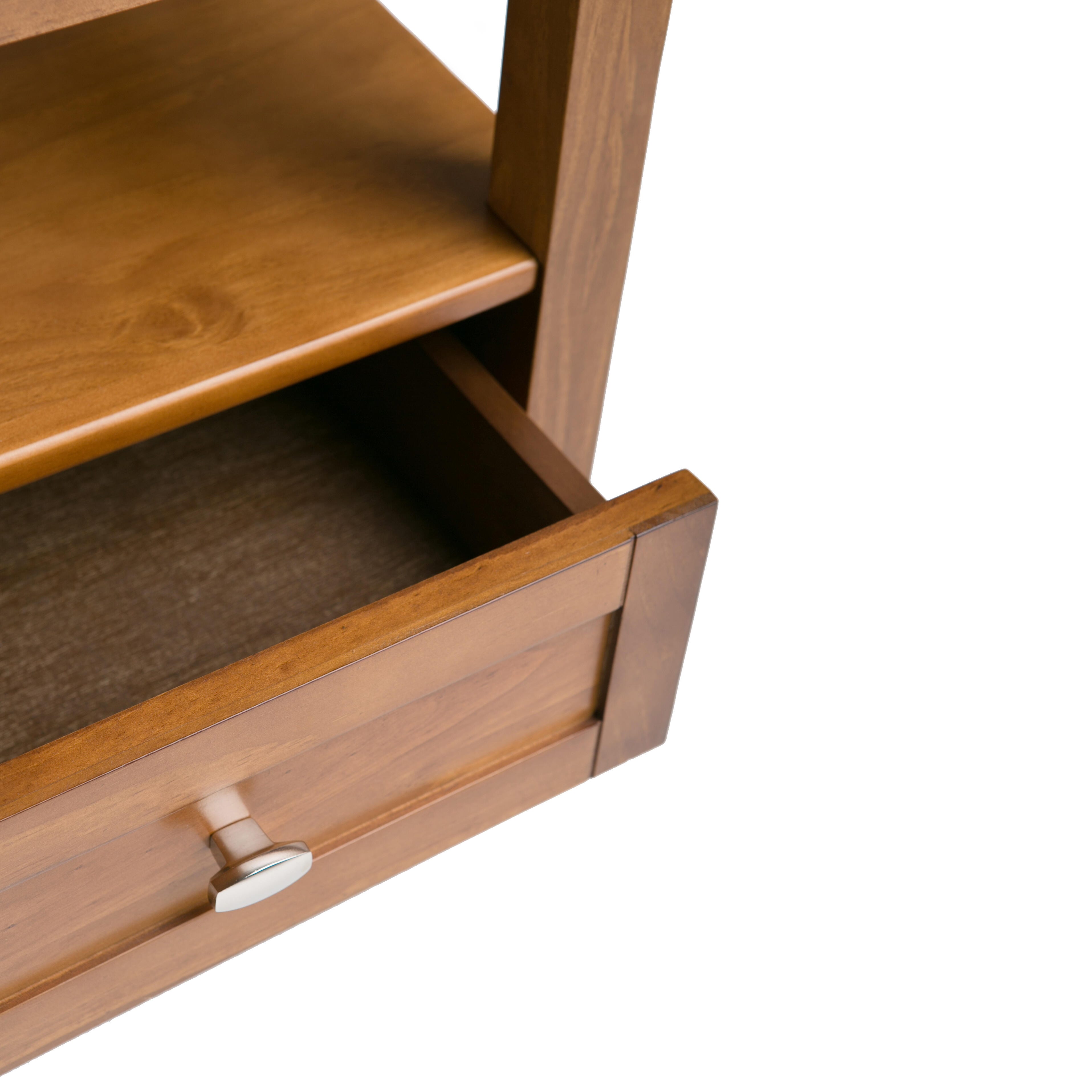 Simpli Home Warm Shaker End Table, Light Golden Brown, large