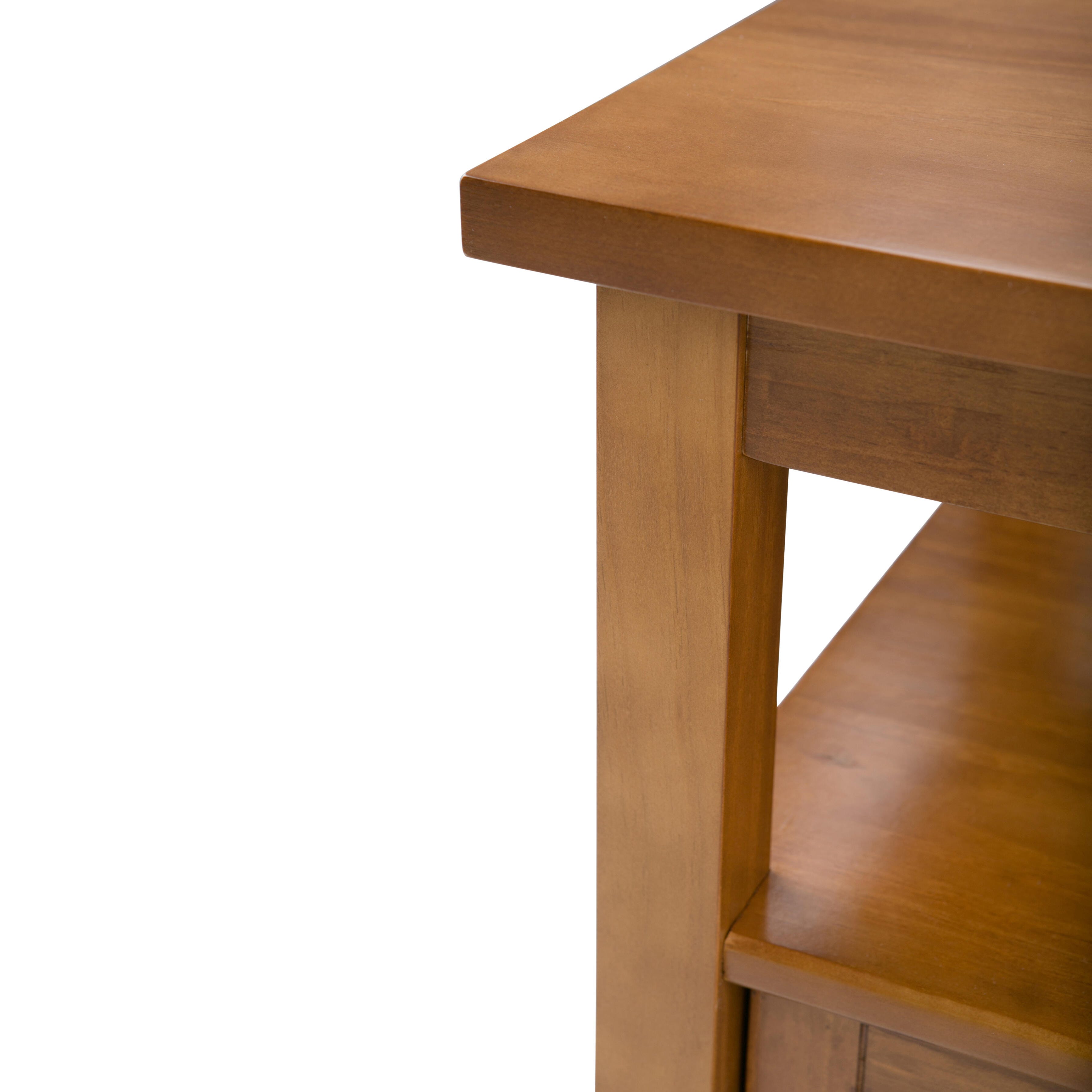 Simpli Home Warm Shaker End Table, Light Golden Brown, large