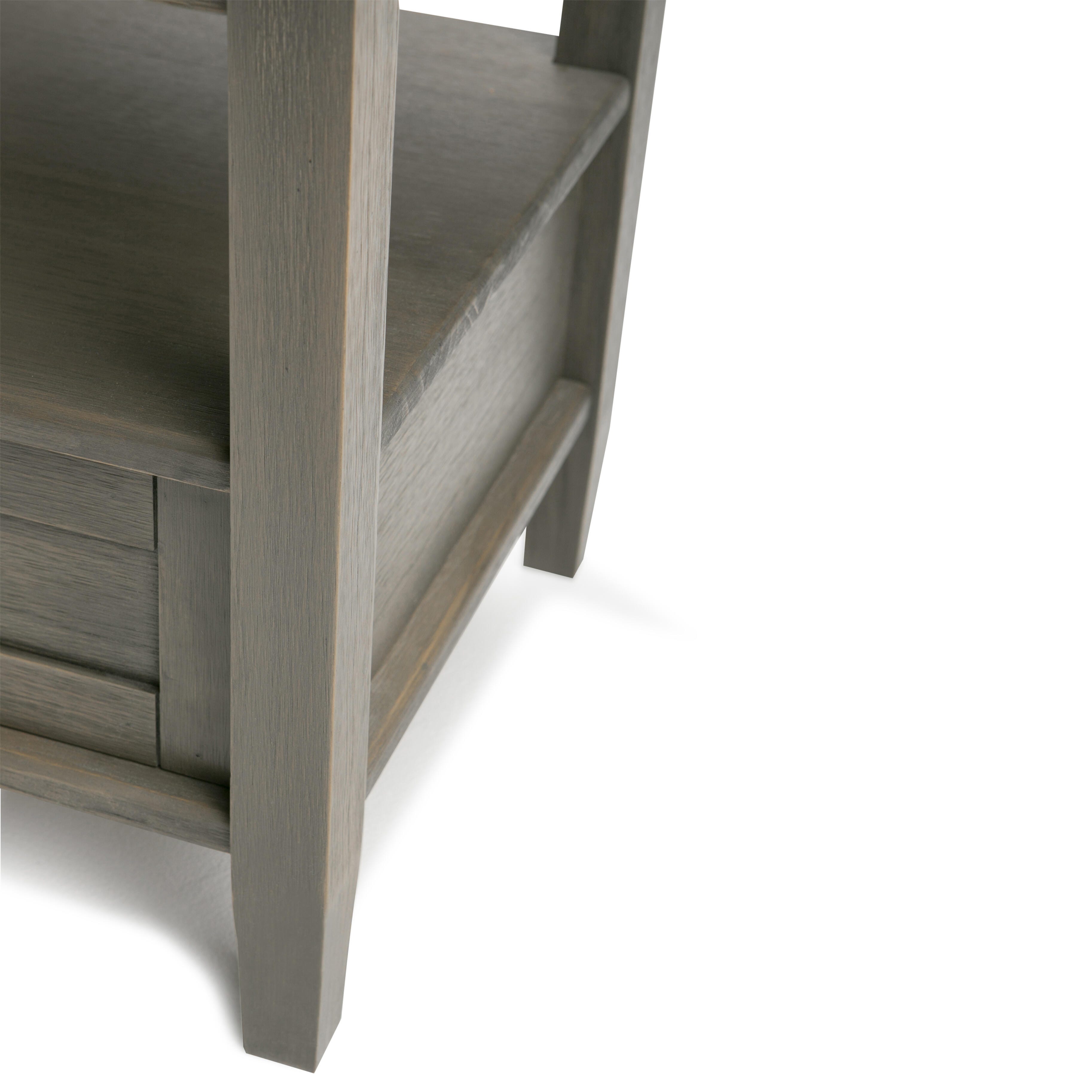 Simpli Home Warm Shaker End Table, Farmhouse Gray, large