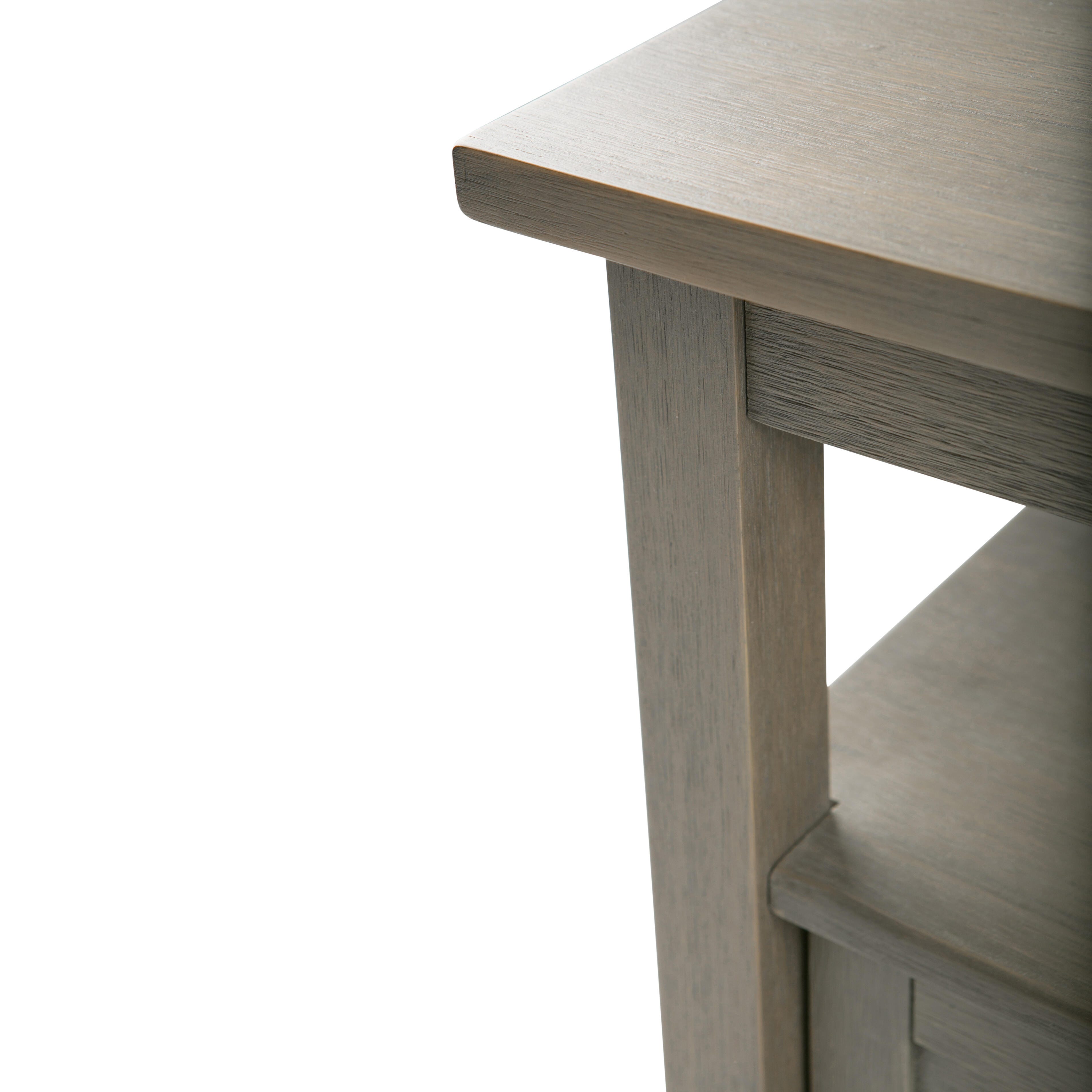 Simpli Home Warm Shaker End Table, Farmhouse Gray, large