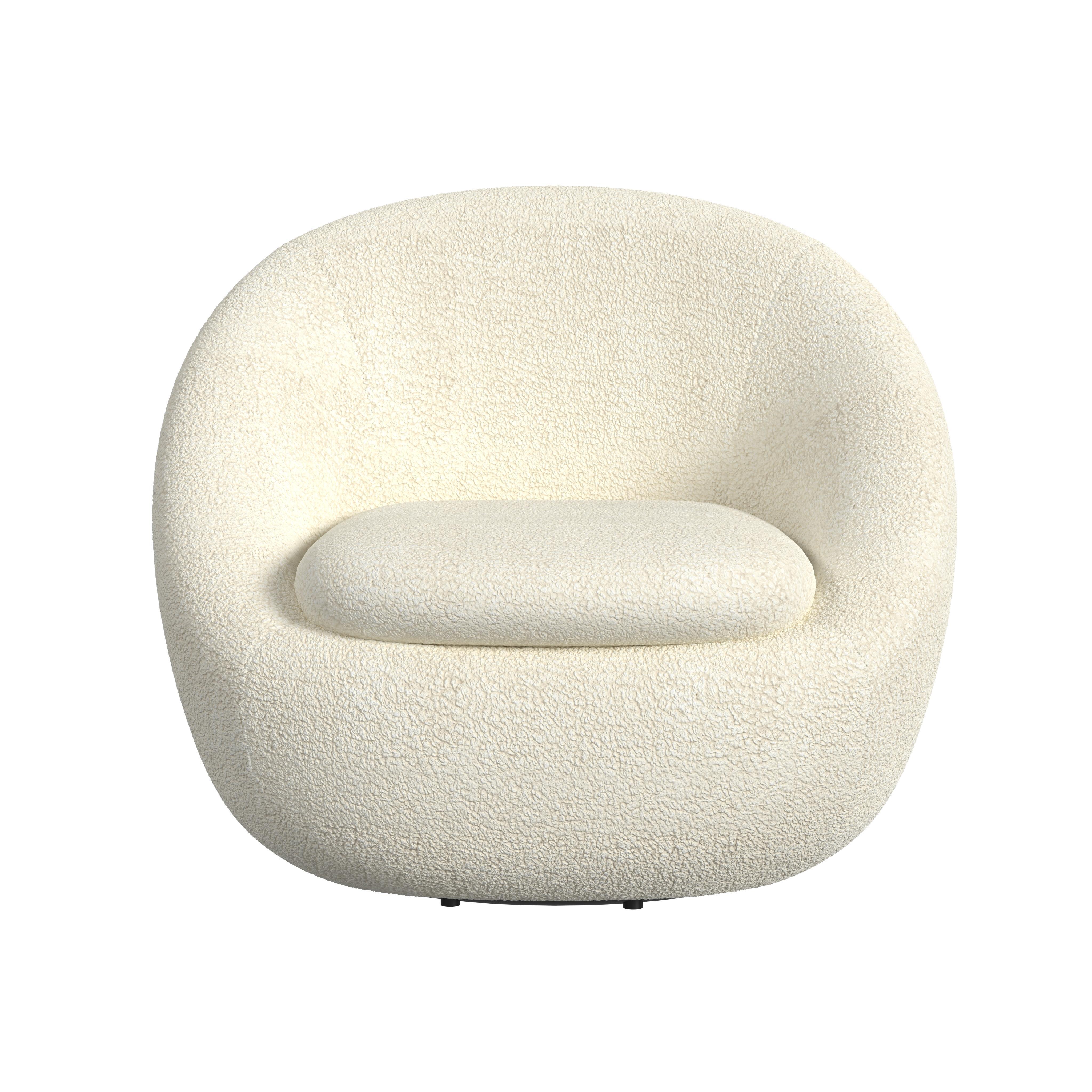 HomePop Round Swivel Chair, , large