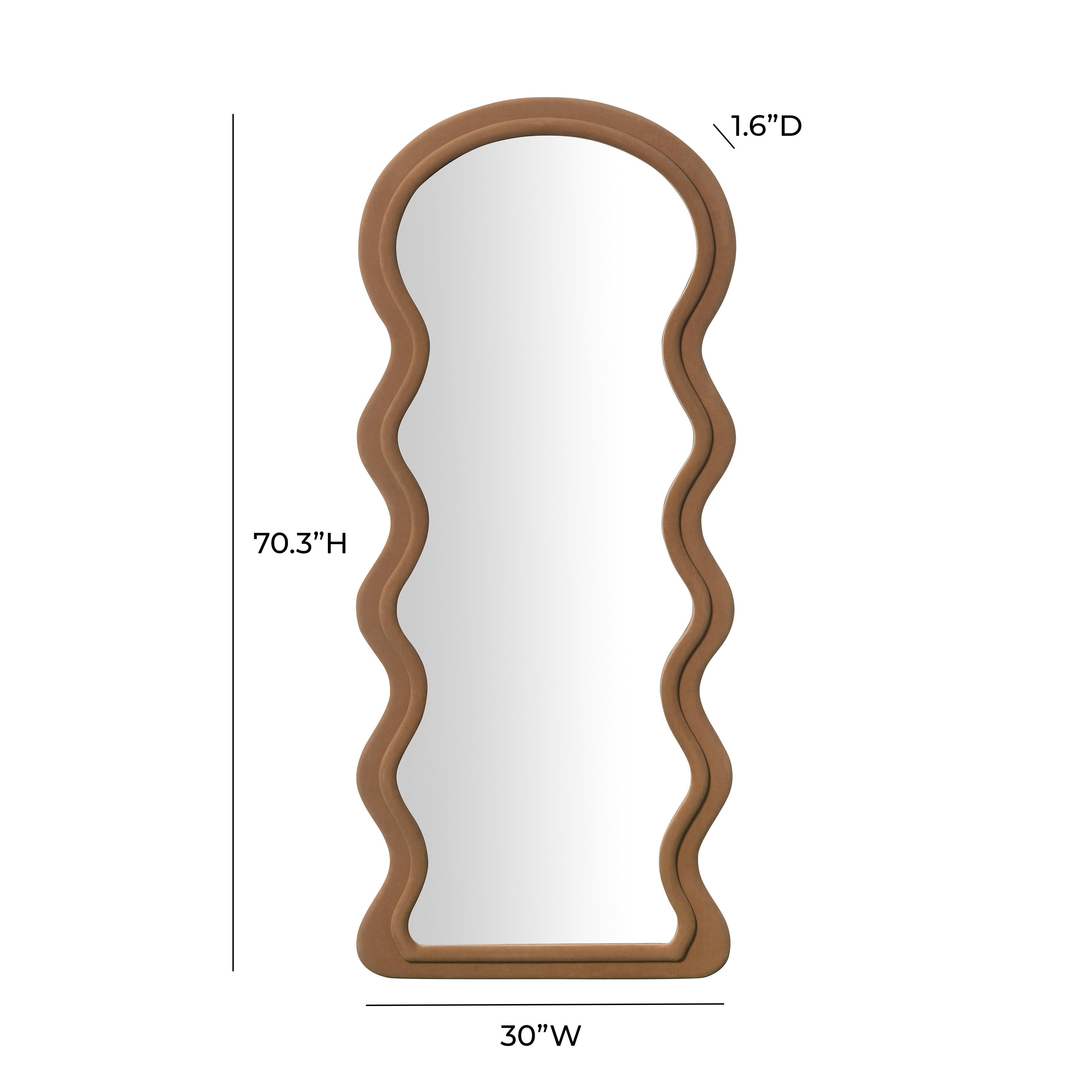TOV Rhodes 70" Floor Mirror, Cinnamon, large