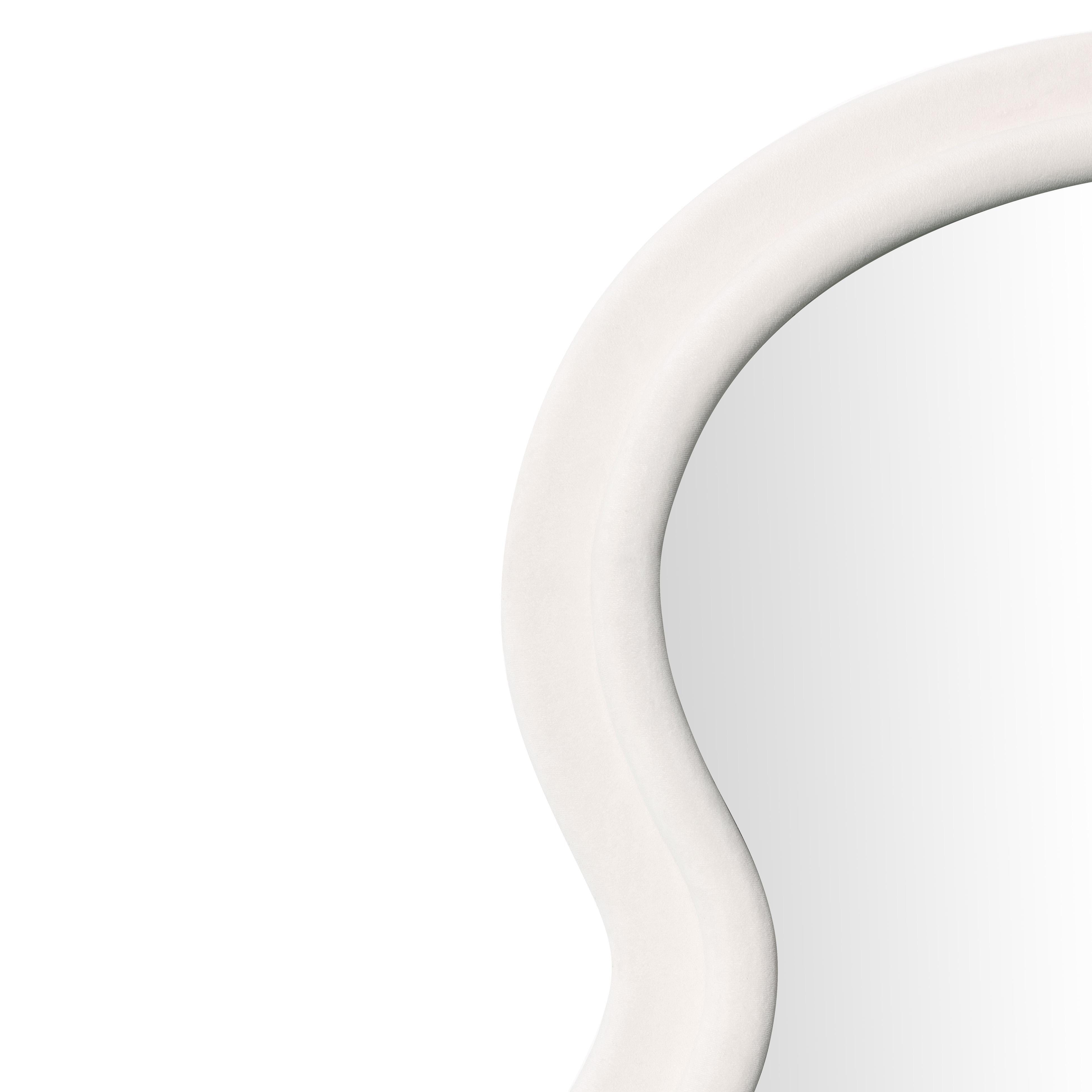 TOV Rhodes 70" Floor Mirror, Cream, large