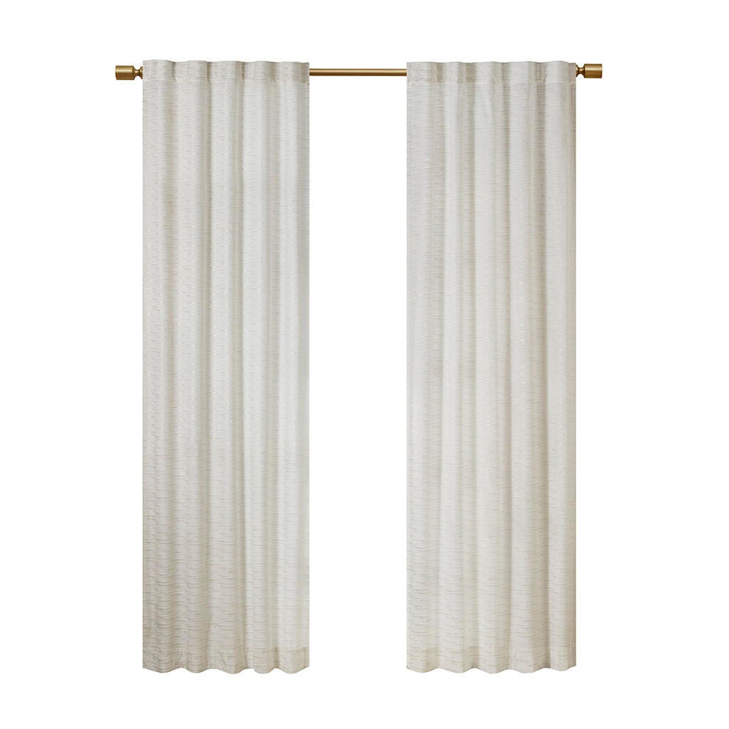 Colt Room Darkening Curtain (Set of 2), White/Gold, rollover
