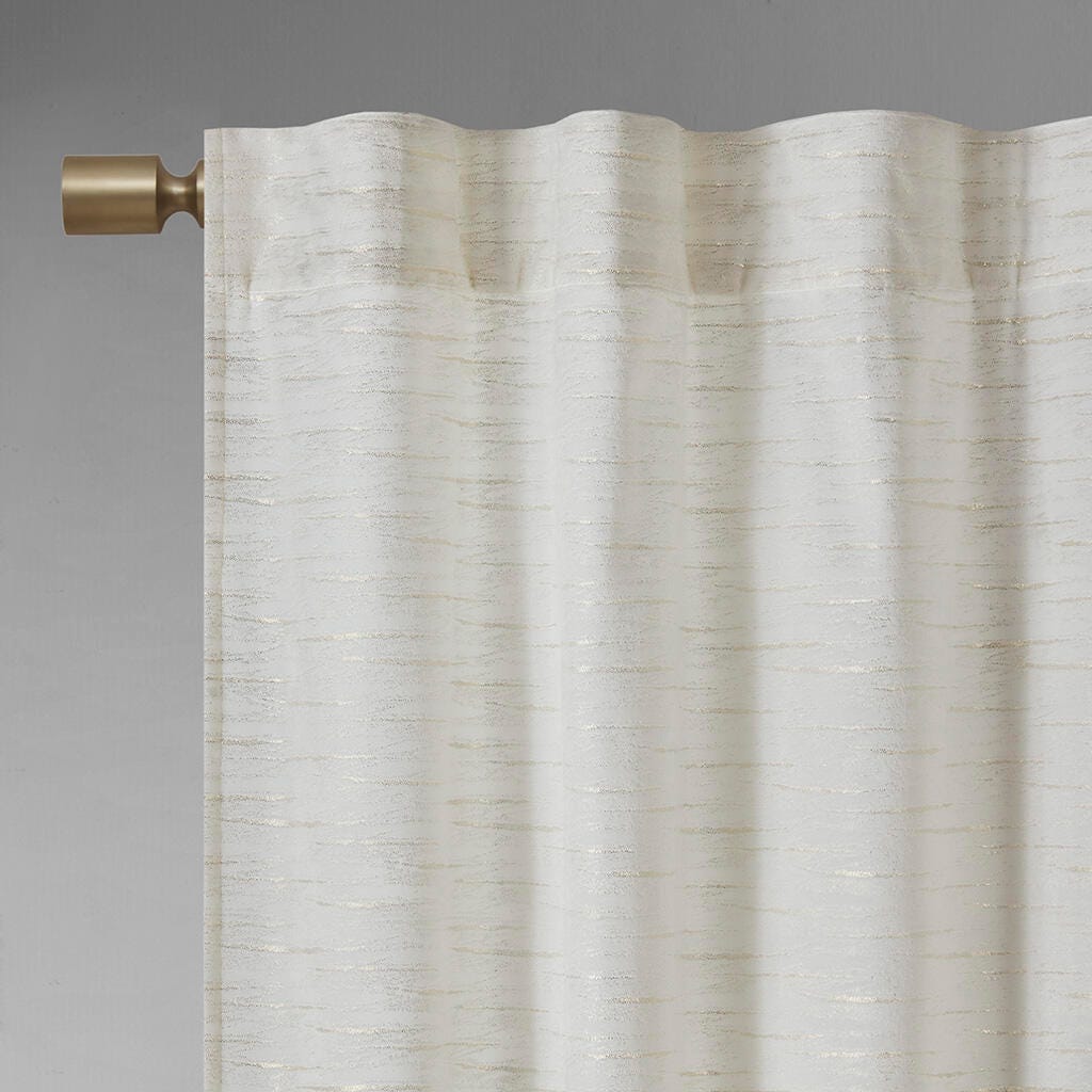 Colt Room Darkening Curtain (Set of 2), White/Gold, large