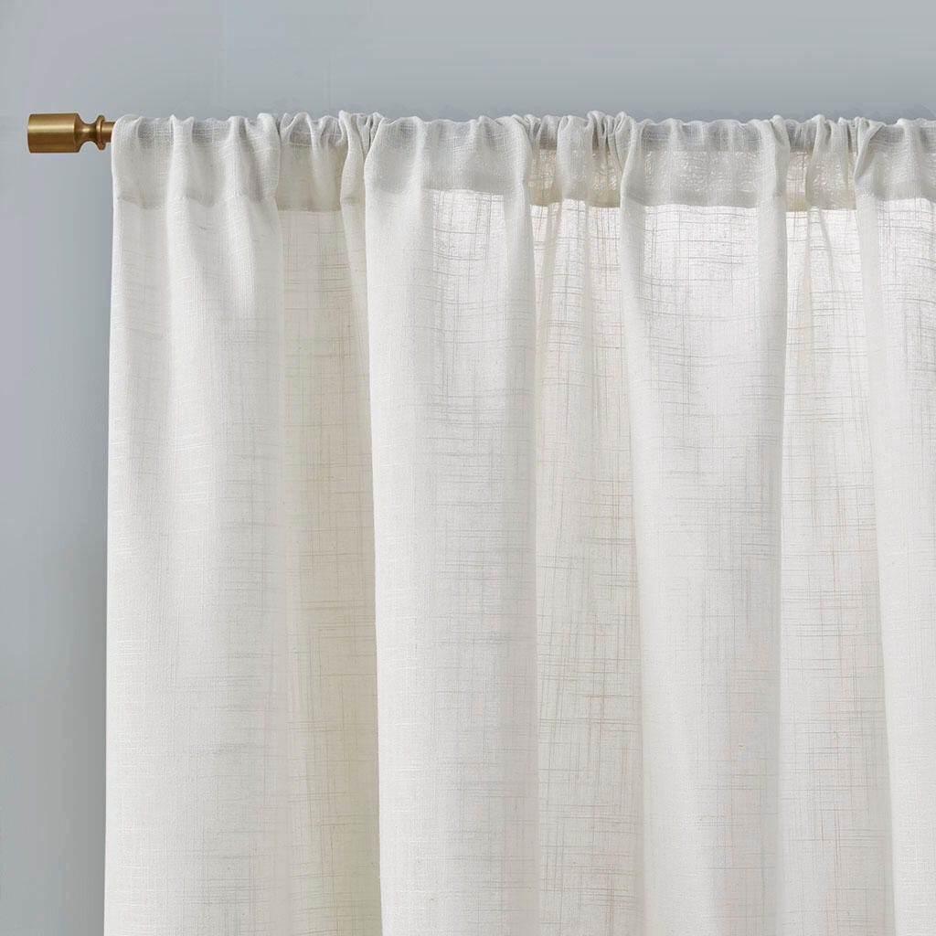 Kyler Curtain (Set of 2), White, large