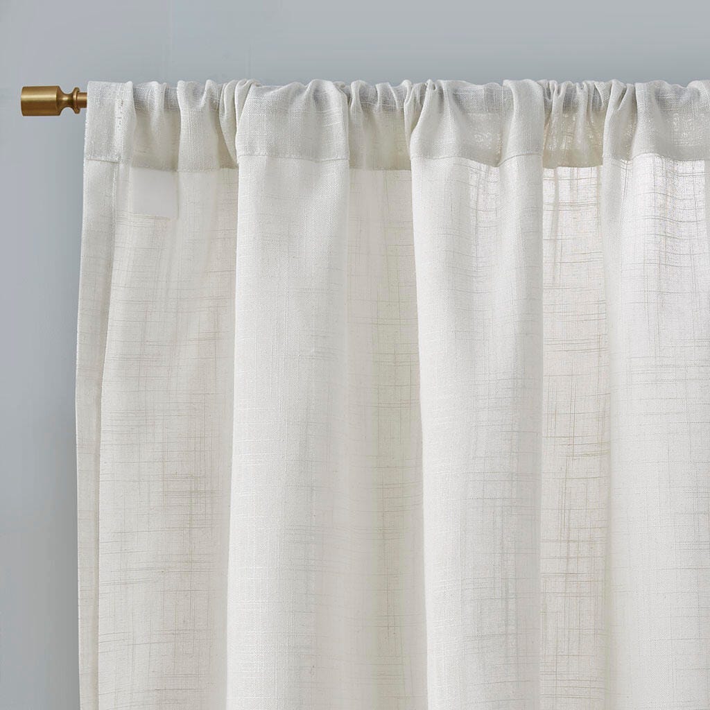Kyler Curtain (Set of 2), White, large