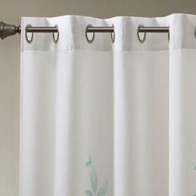 Cecily Burnout Curtain (Set of 2), Aqua, large