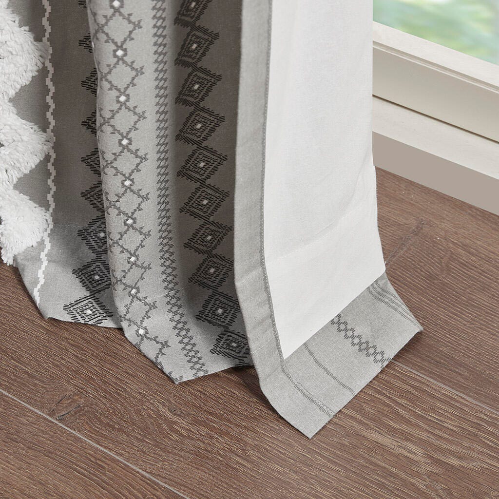 Imani Curtain Panel, Gray, large