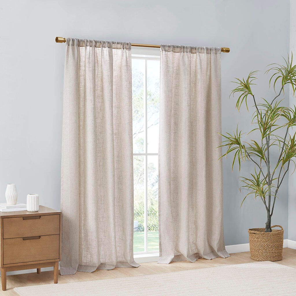 Kyler Curtain (Set of 2), Natural, large