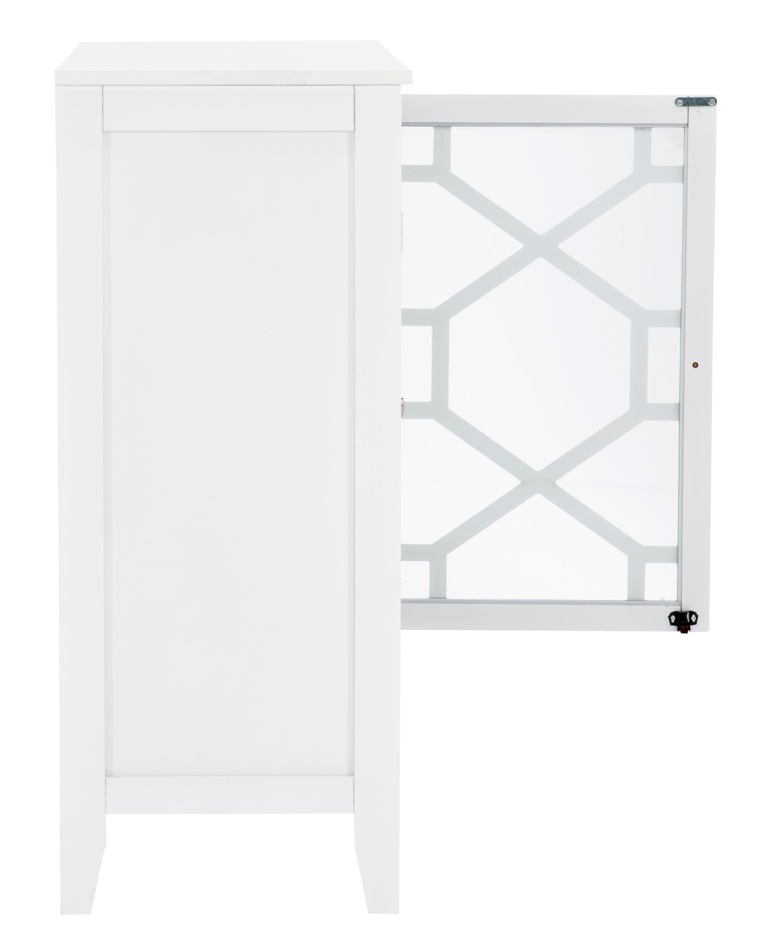 Linon Kedrick Large Cabinet, White, large