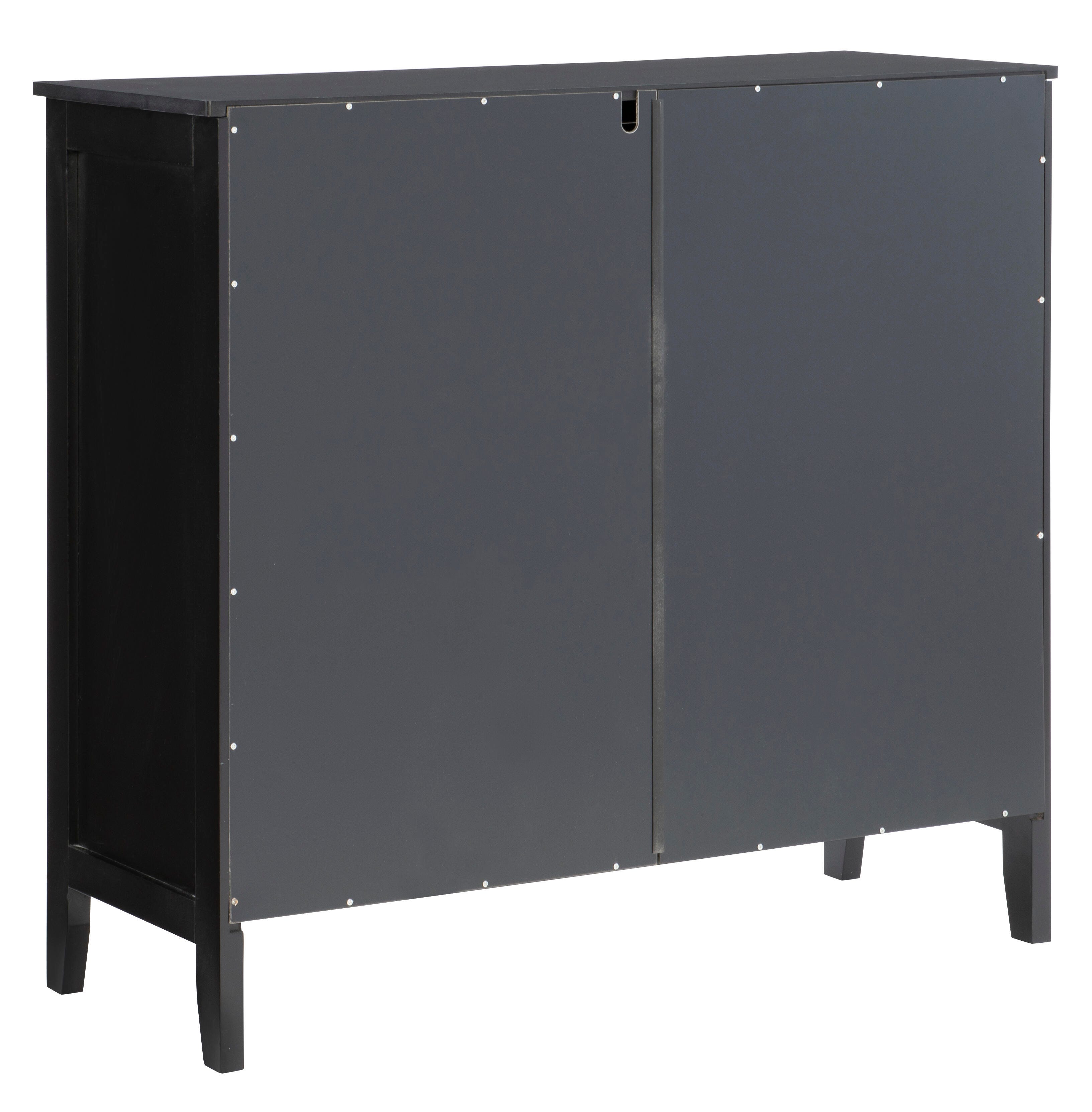 Linon Kedrick Large Cabinet, Black, large