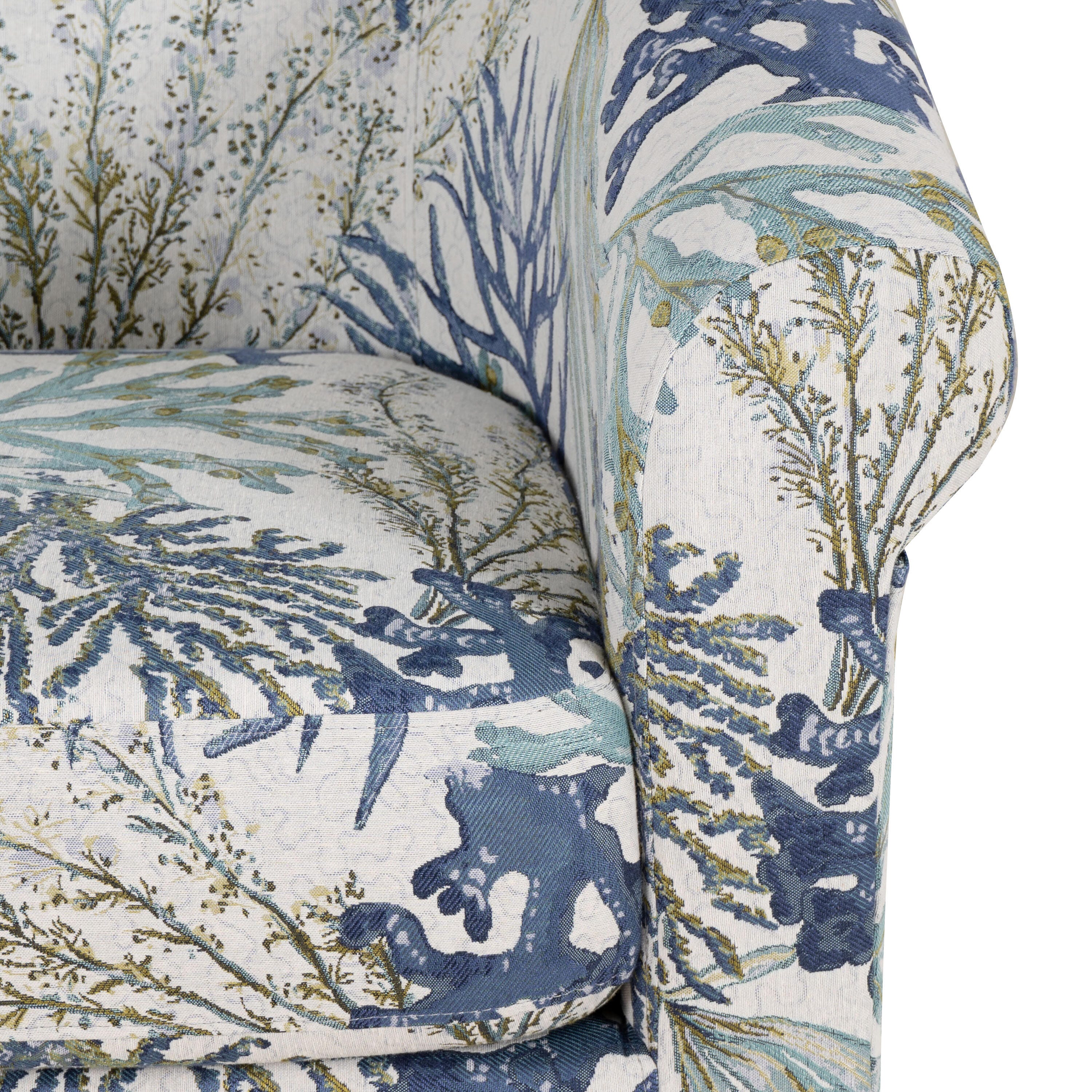 Linon Kaye Chair, Blue Ocean, large