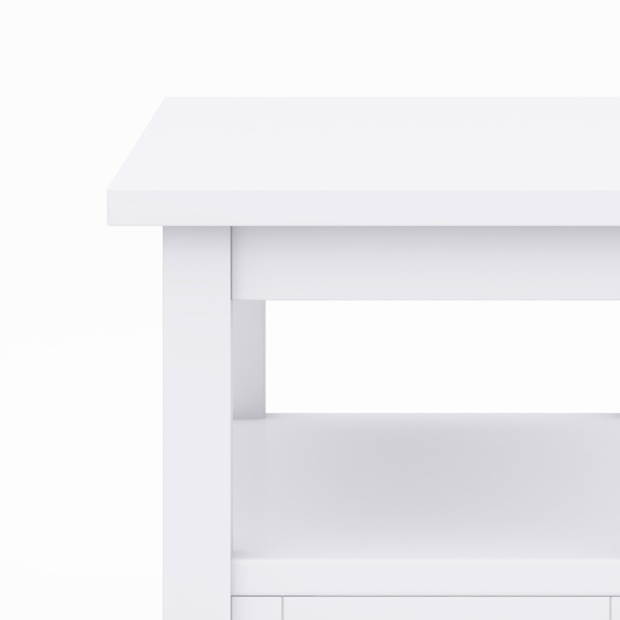 Simpli Home Warm Shaker Narrow Accent Side Table, White, large