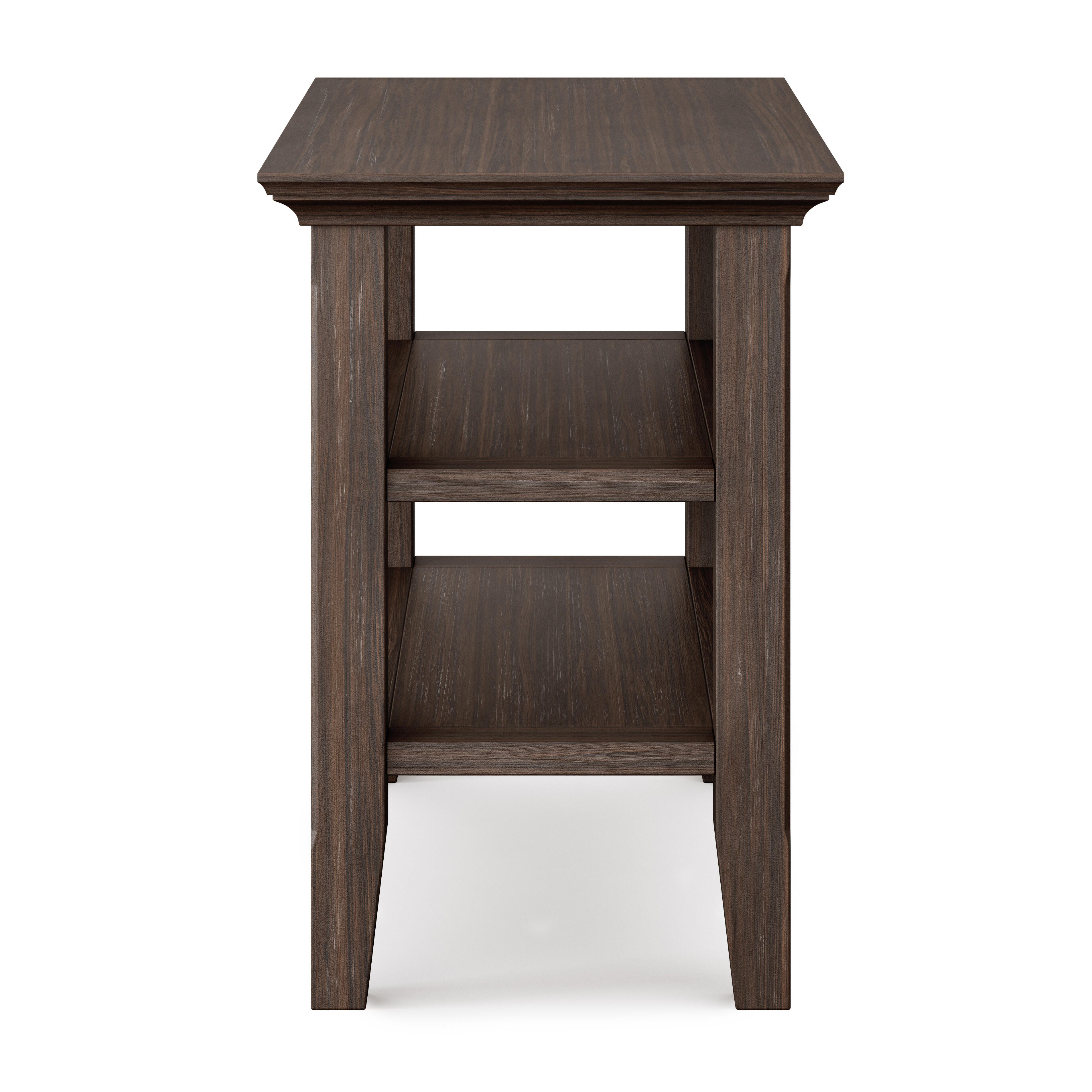 Simpli Home Acadian Narrow Accent Side Table, Farmhouse Brown, large