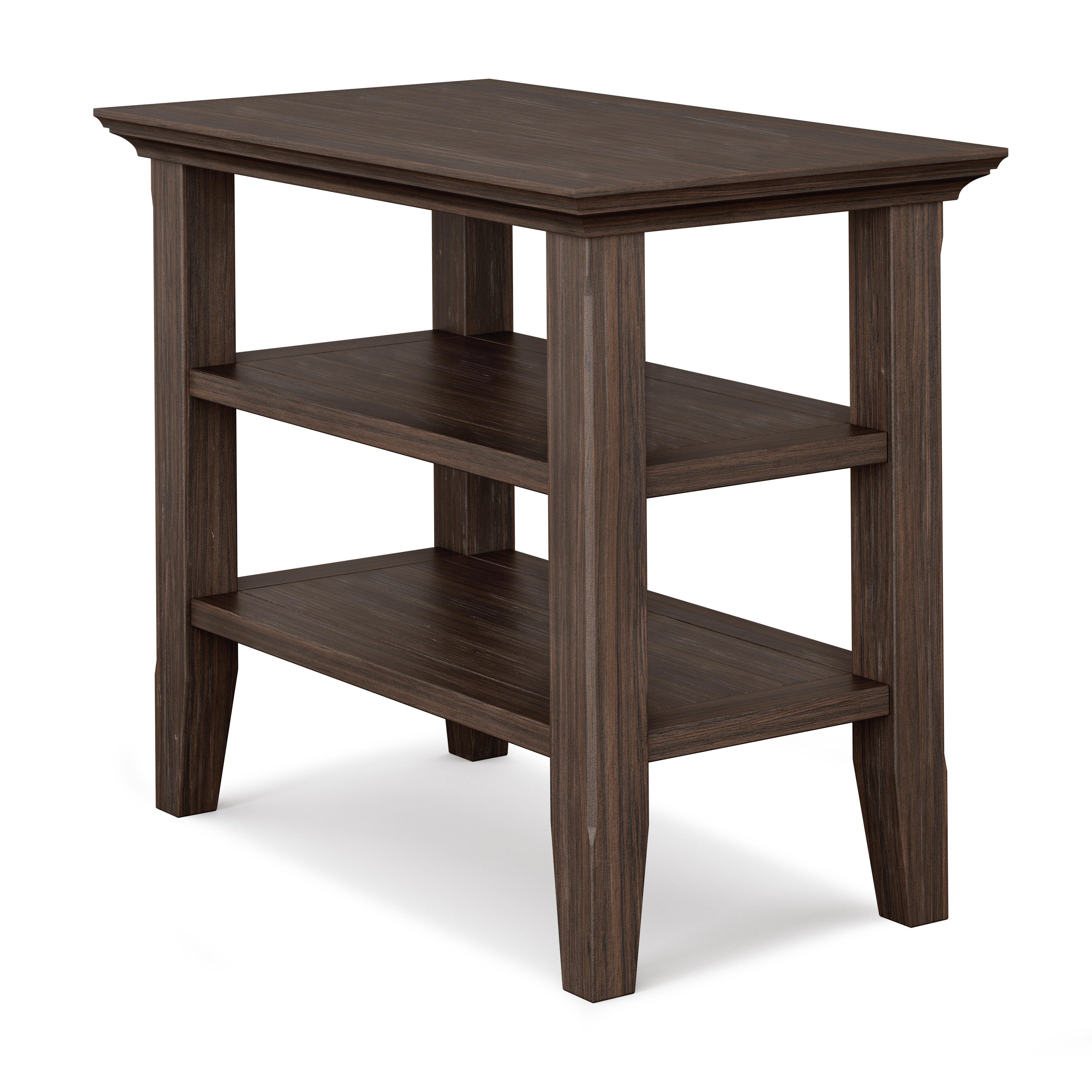 Simpli Home Acadian Narrow Accent Side Table, Farmhouse Brown, large
