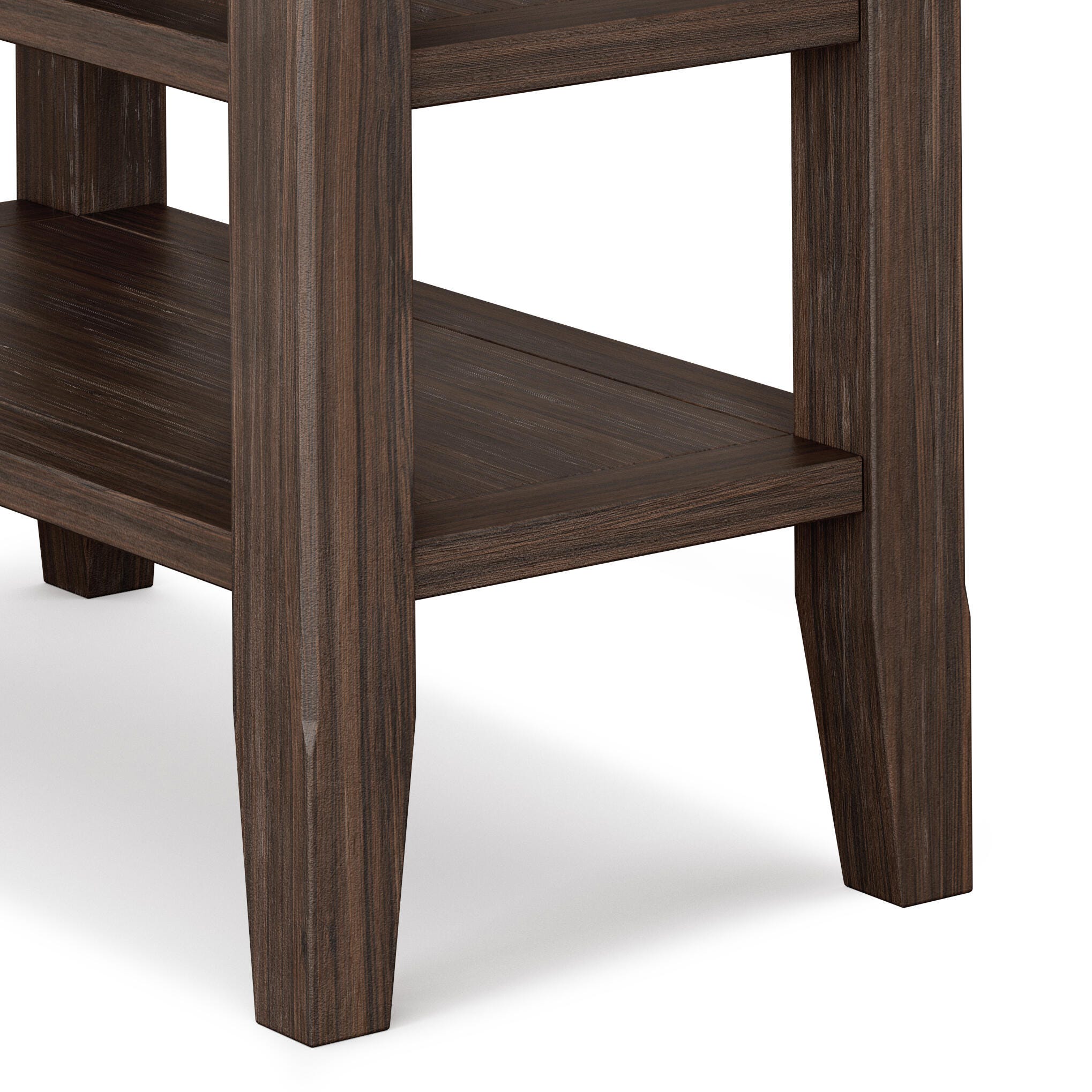 Simpli Home Acadian Narrow Accent Side Table, Farmhouse Brown, large