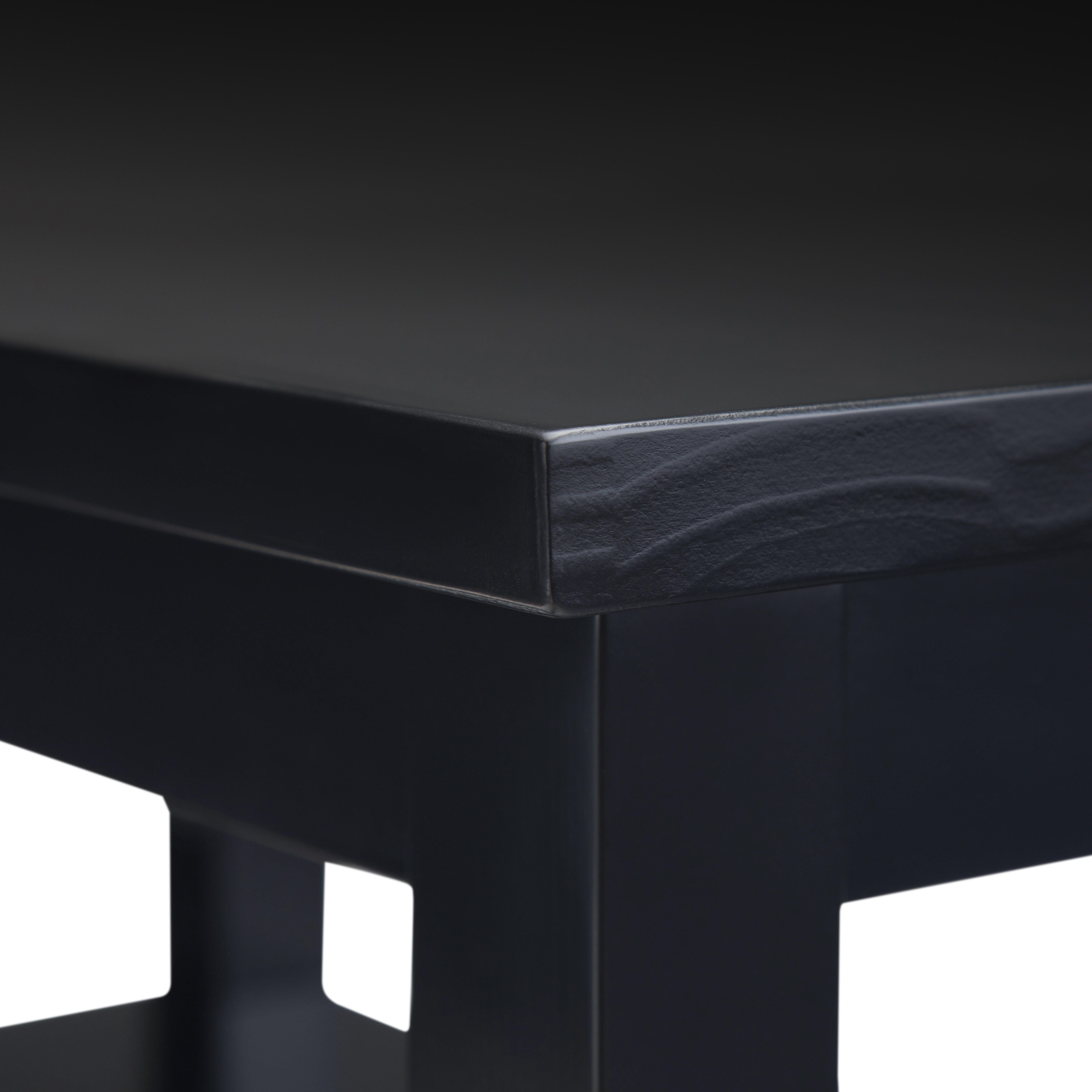 Simpli Home Warm Shaker Narrow Accent Side Table, Black, large