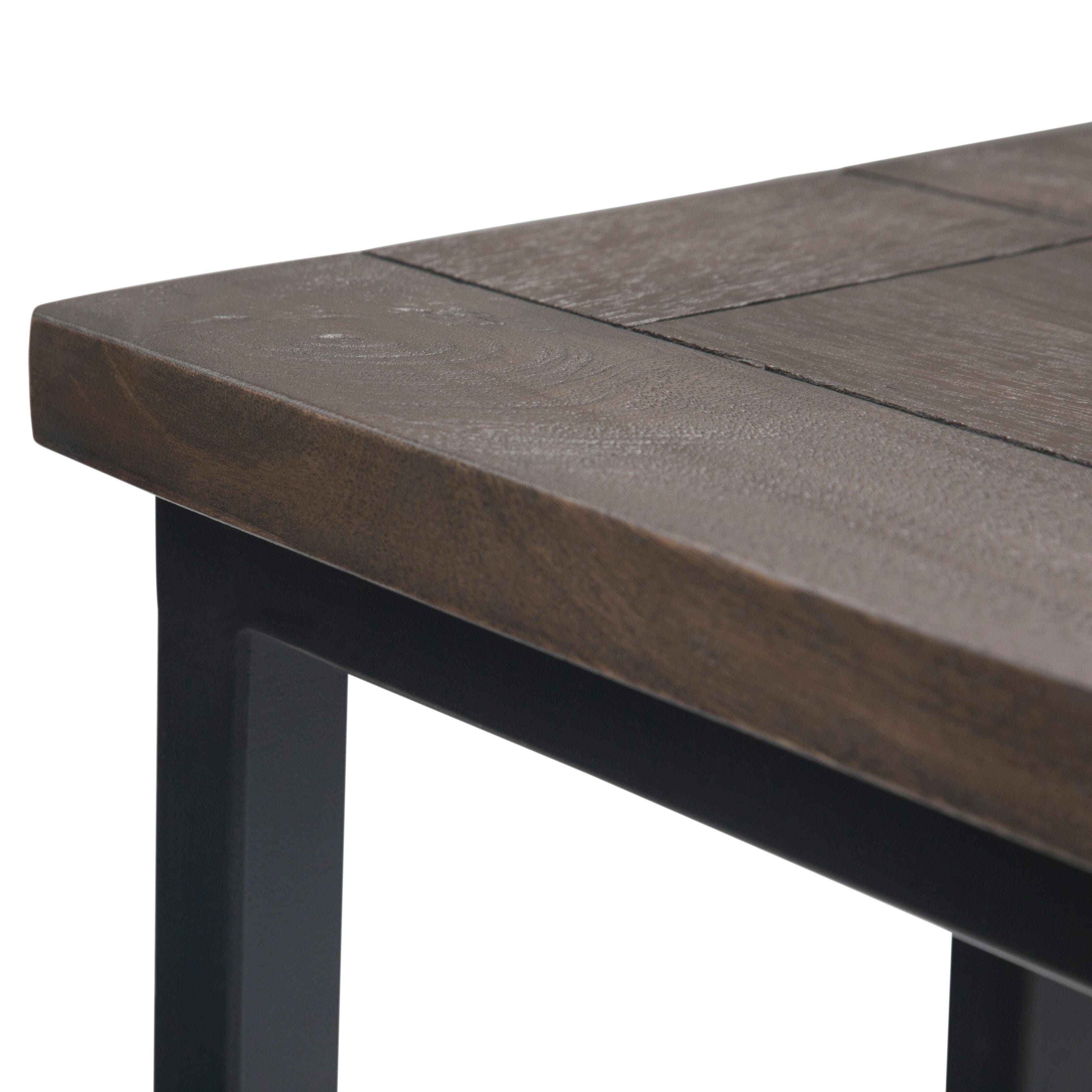 Simpli Home Skyler C Side Table, Walnut Brown, large