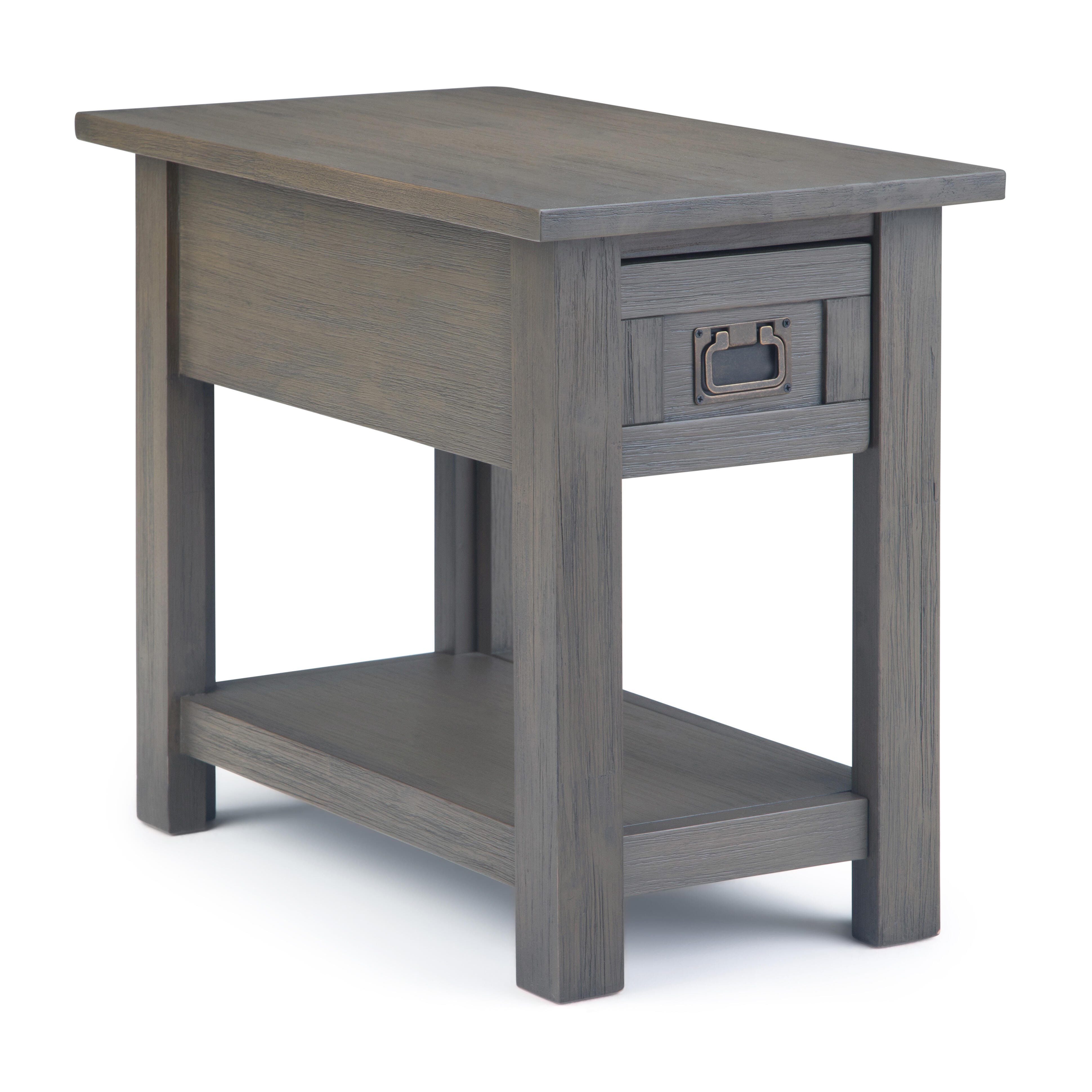 Simpli Home Monroe Narrow Accent Side Table, Farmhouse Gray, large