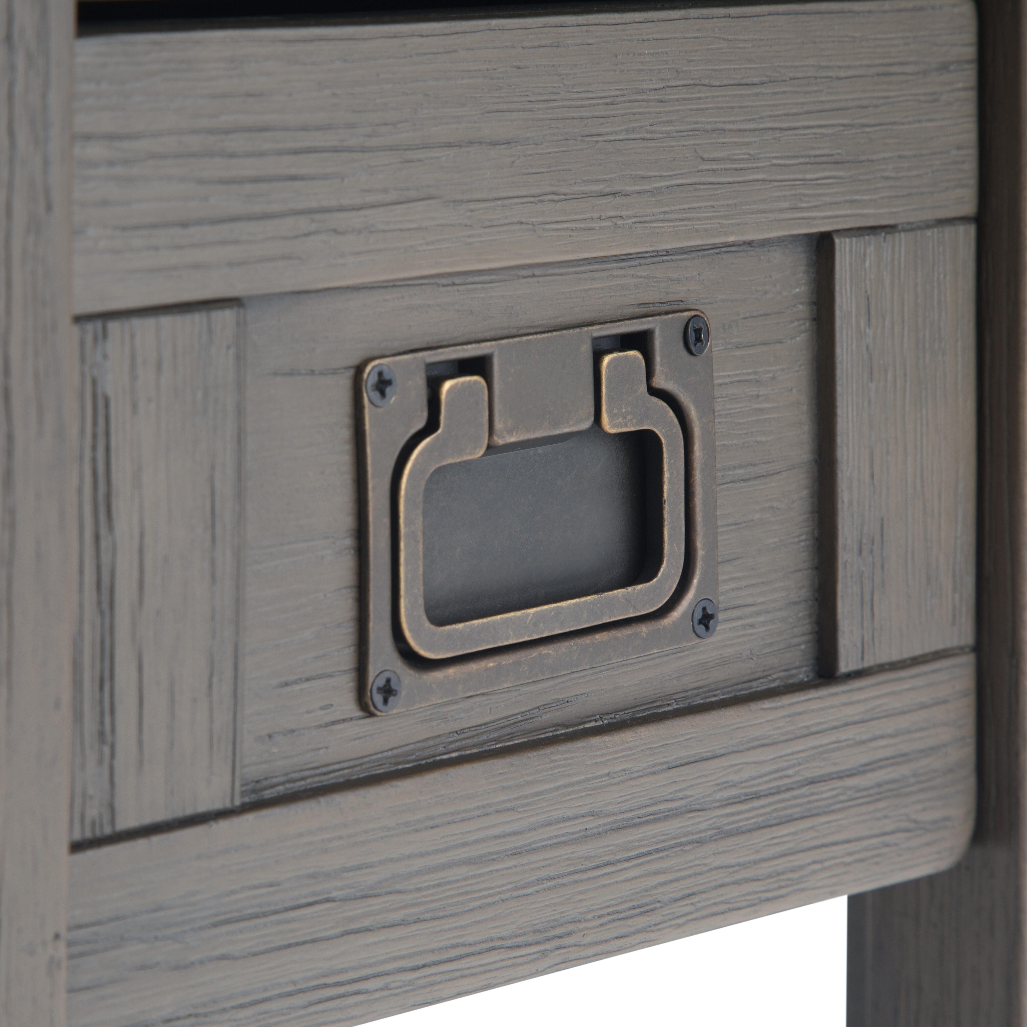Simpli Home Monroe Narrow Accent Side Table, Farmhouse Gray, large