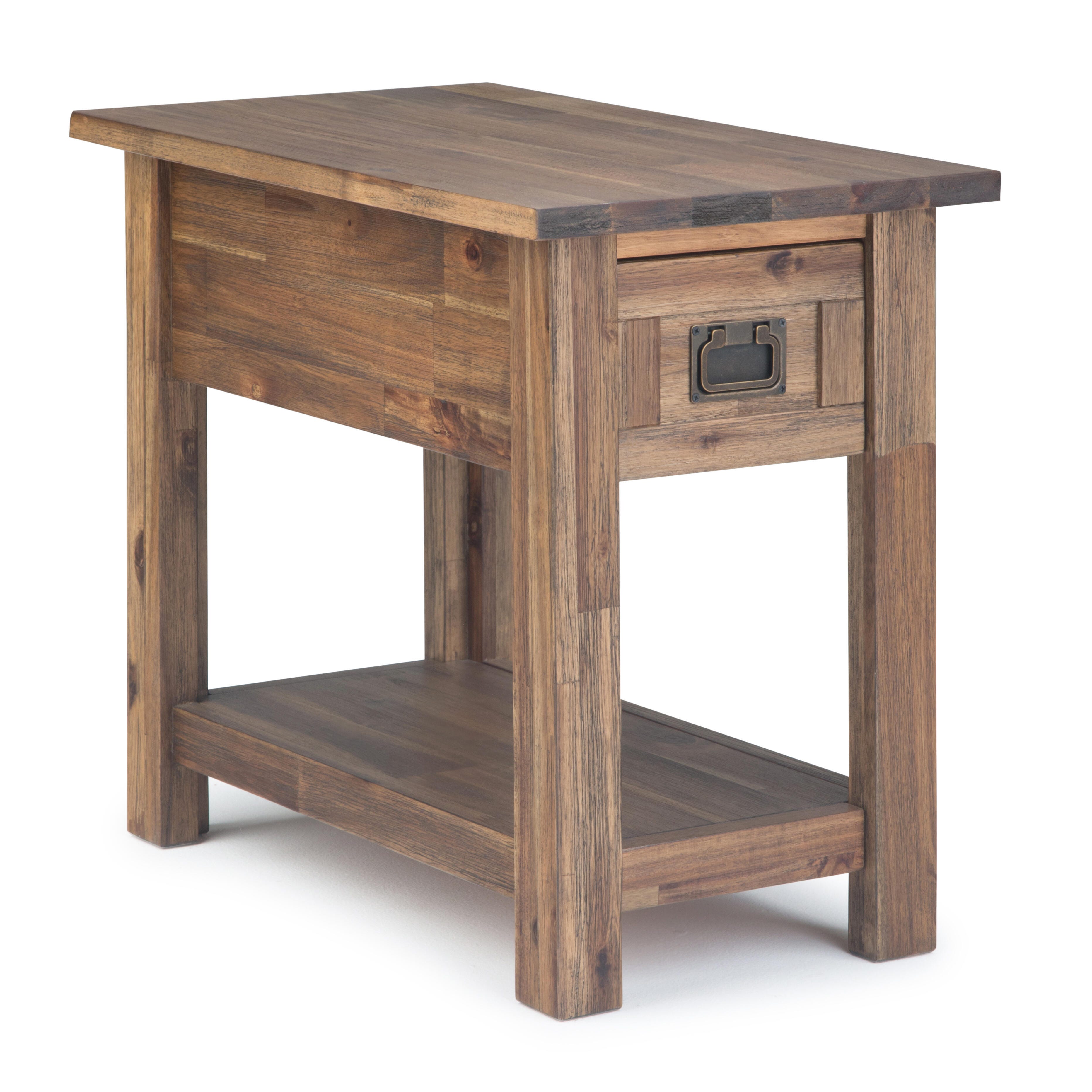 Simpli Home Monroe Narrow Accent Side Table, Rustic Natural Aged Brown, large
