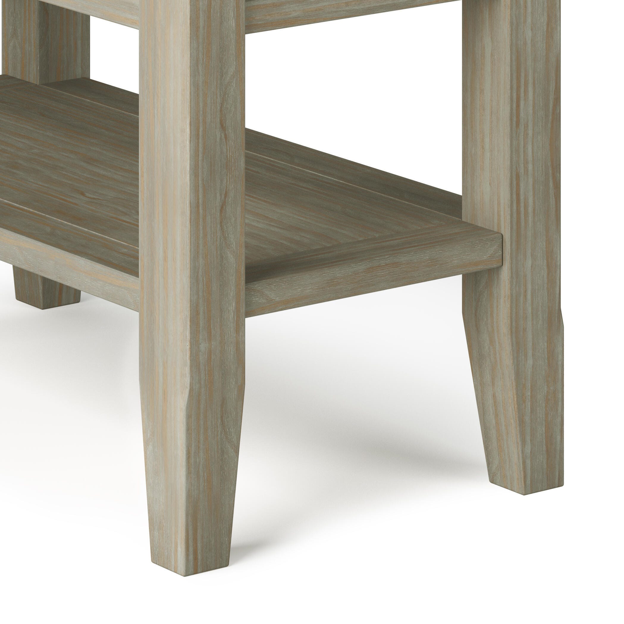 Simpli Home Acadian Narrow Accent Side Table, Distressed Gray, large