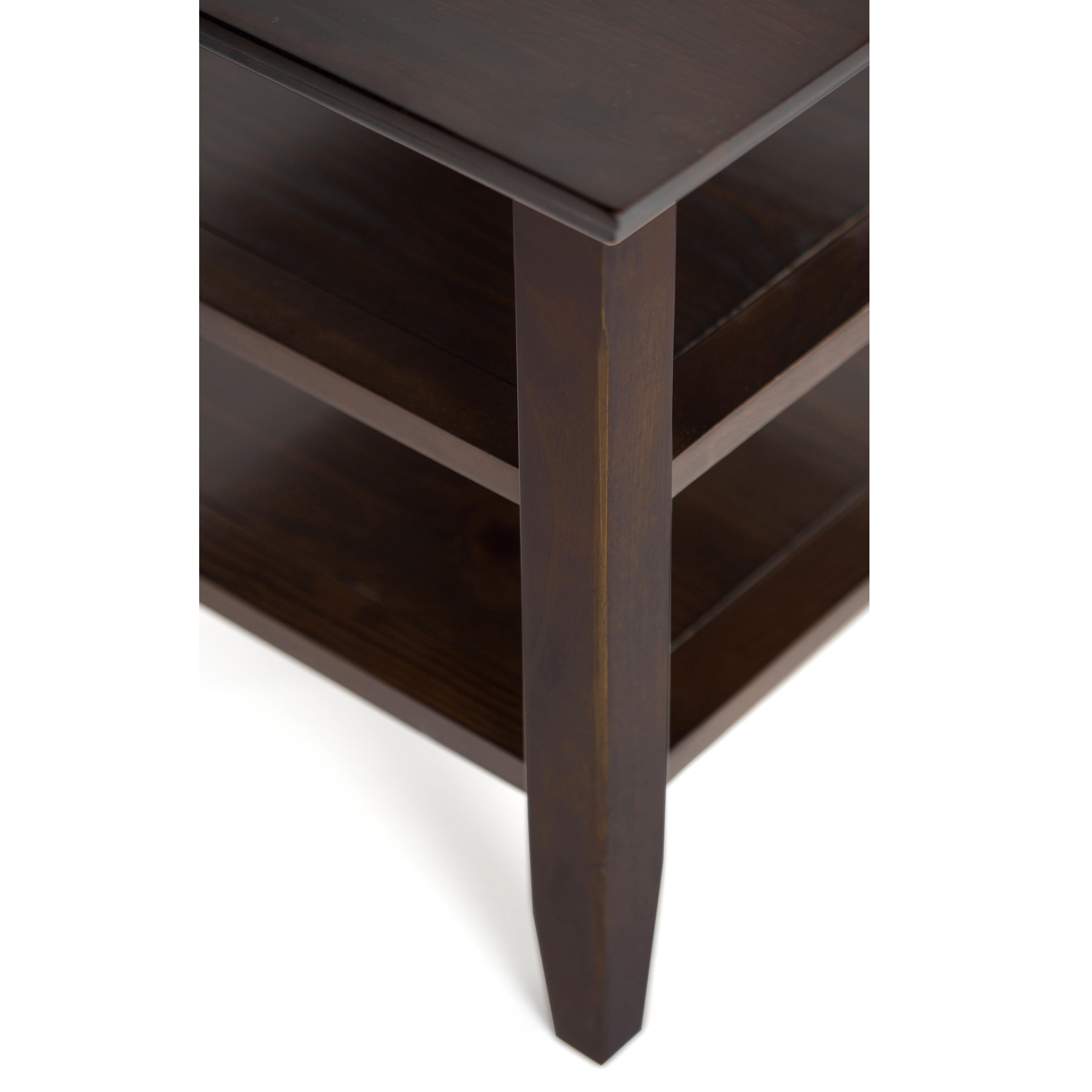 Simpli Home Acadian Narrow Accent Side Table, Brunette Brown, large