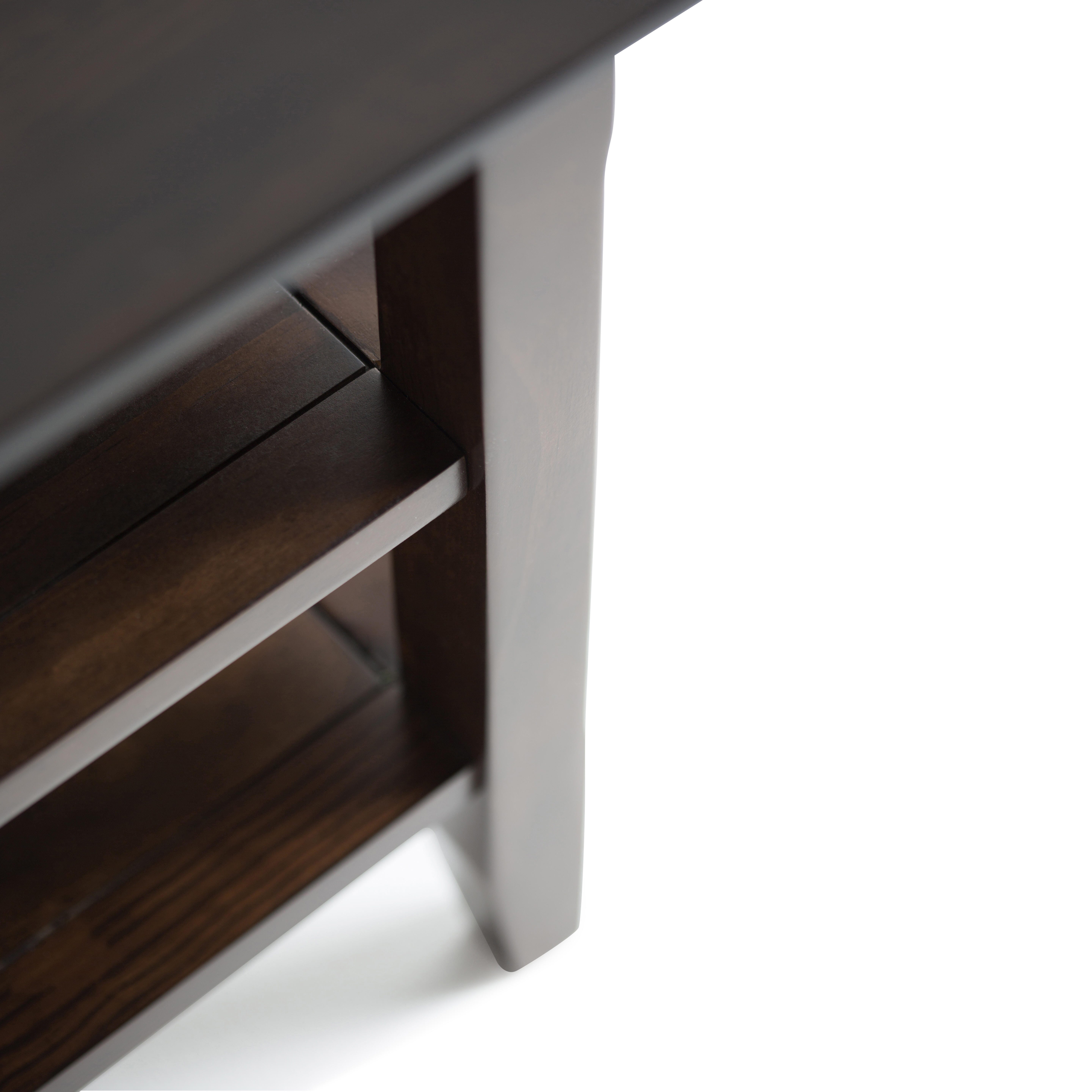 Simpli Home Acadian Narrow Accent Side Table, Brunette Brown, large