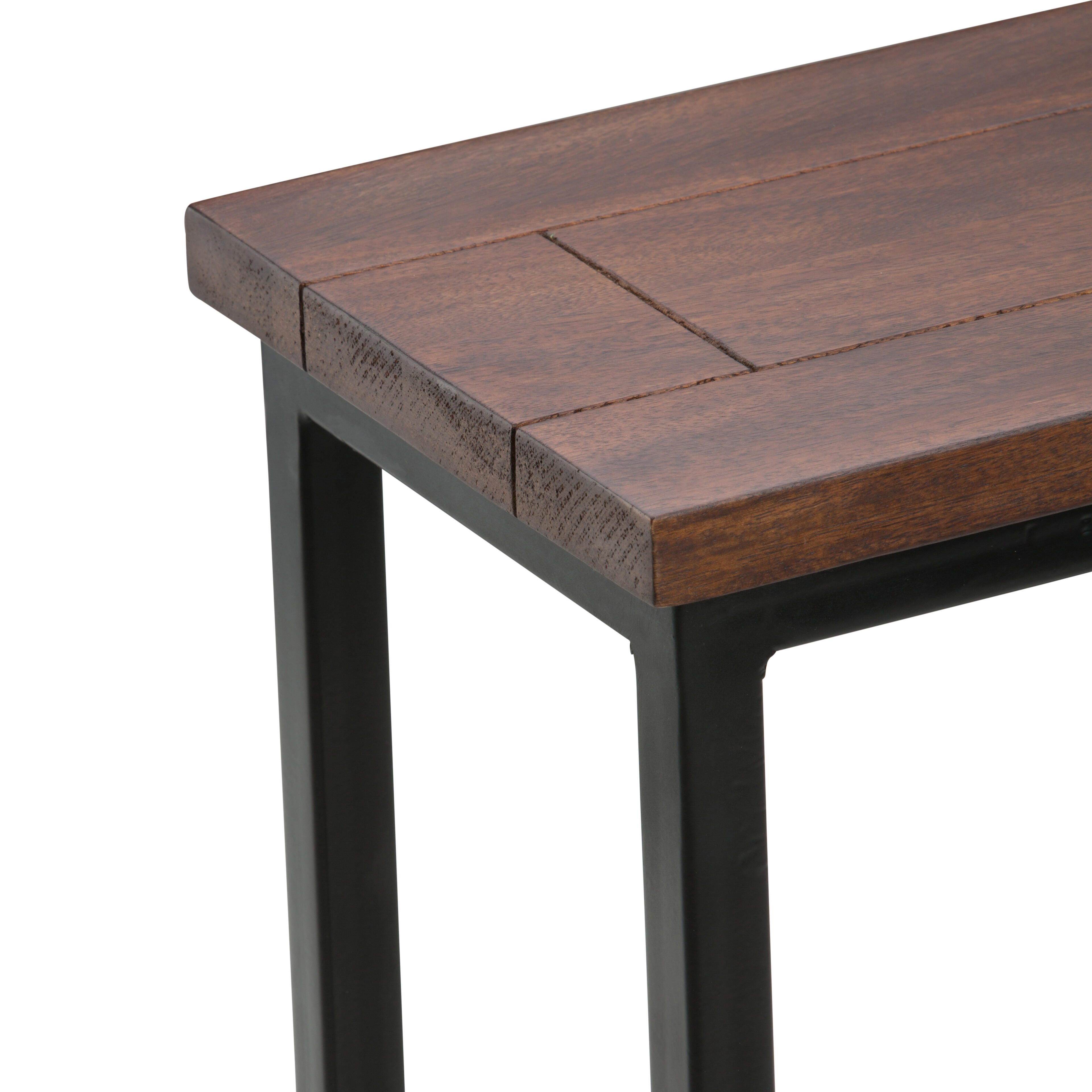 Simpli Home Skyler C Side Table, Dark Cognac Brown, large