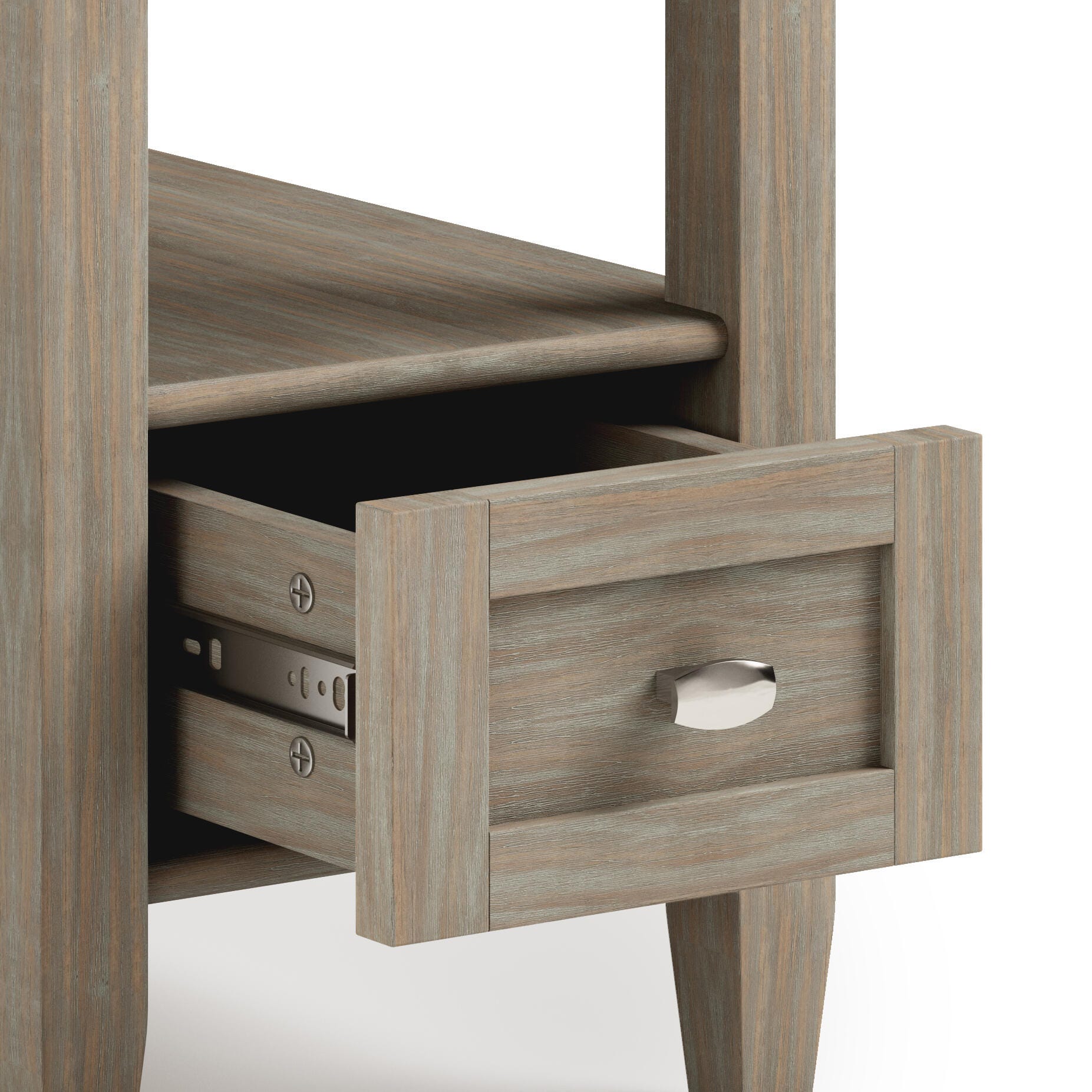 Simpli Home Warm Shaker Narrow Accent Side Table, Distressed Gray, large