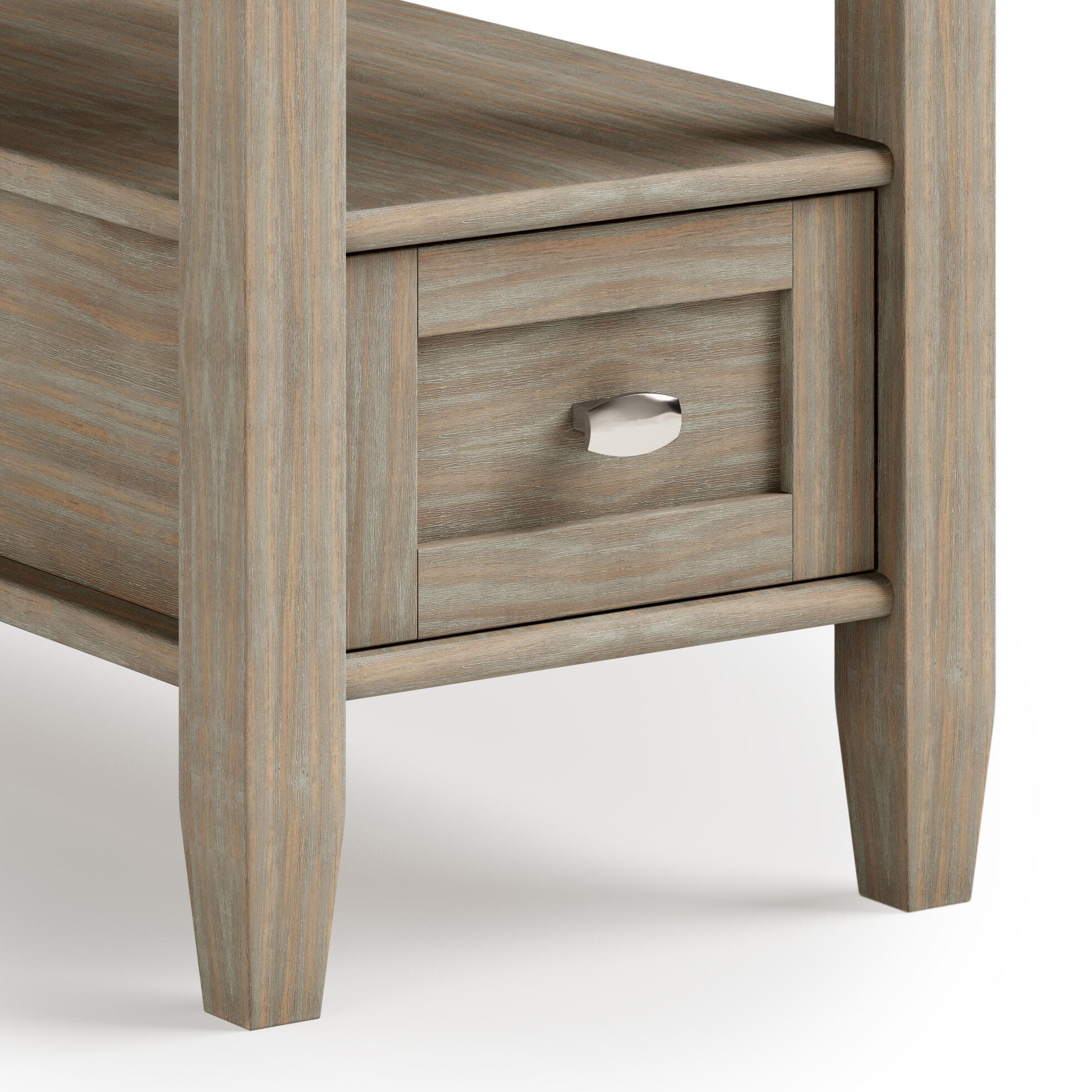 Simpli Home Warm Shaker Narrow Accent Side Table, Distressed Gray, large